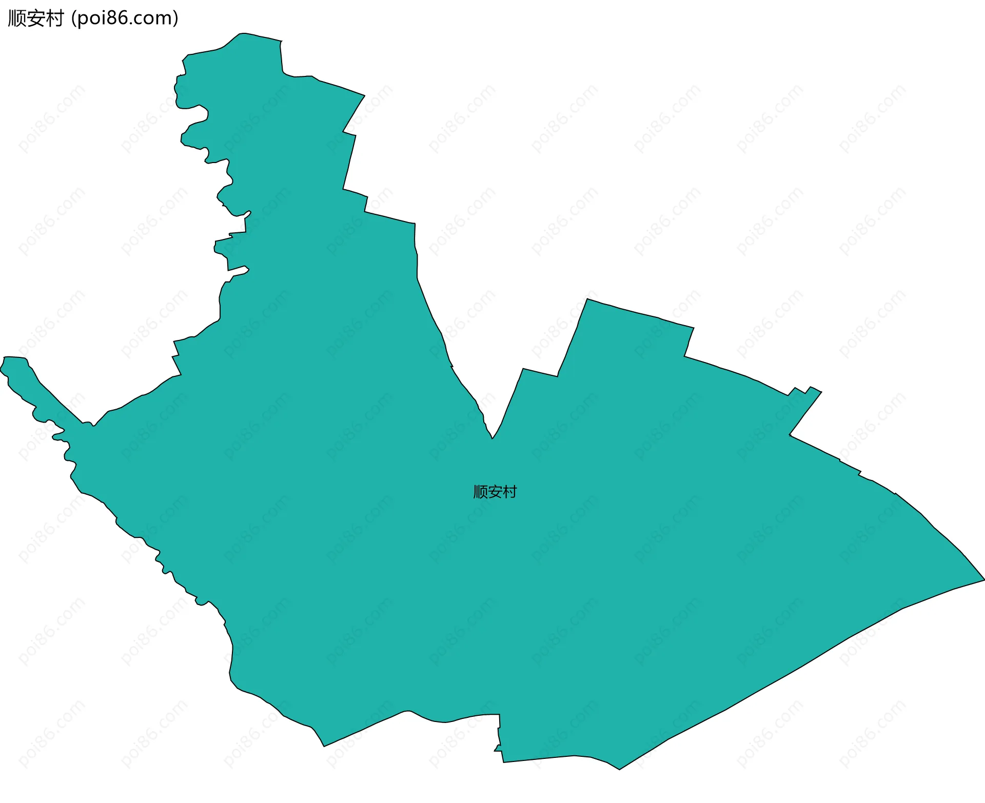 顺安村边界地图