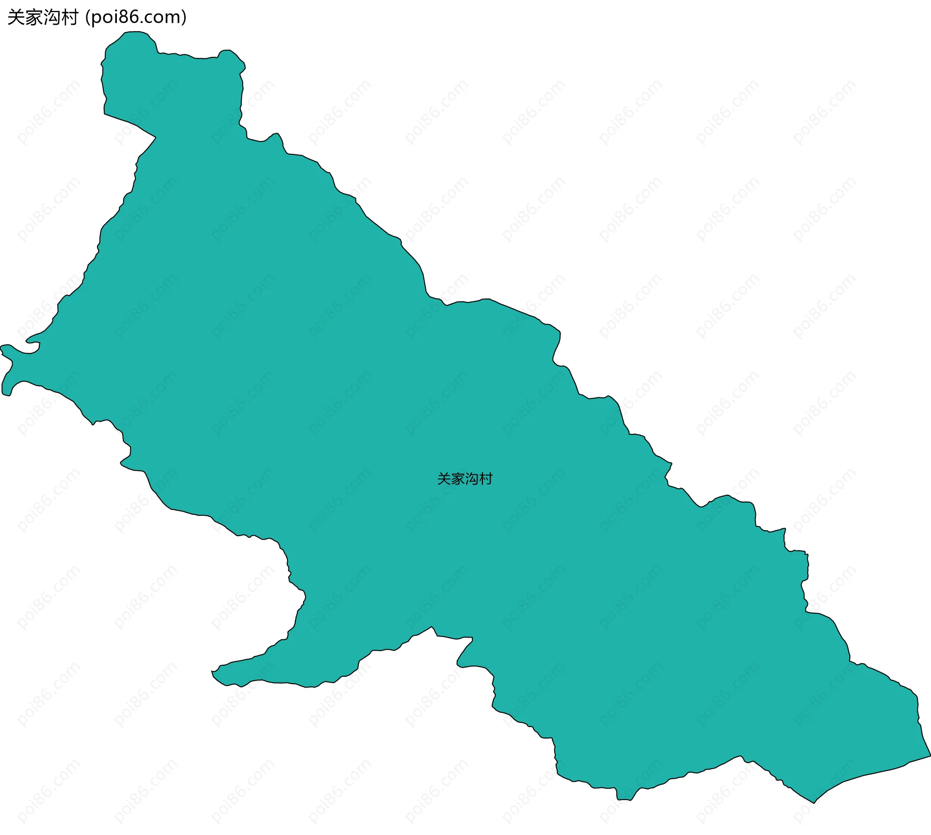 关家沟村边界地图