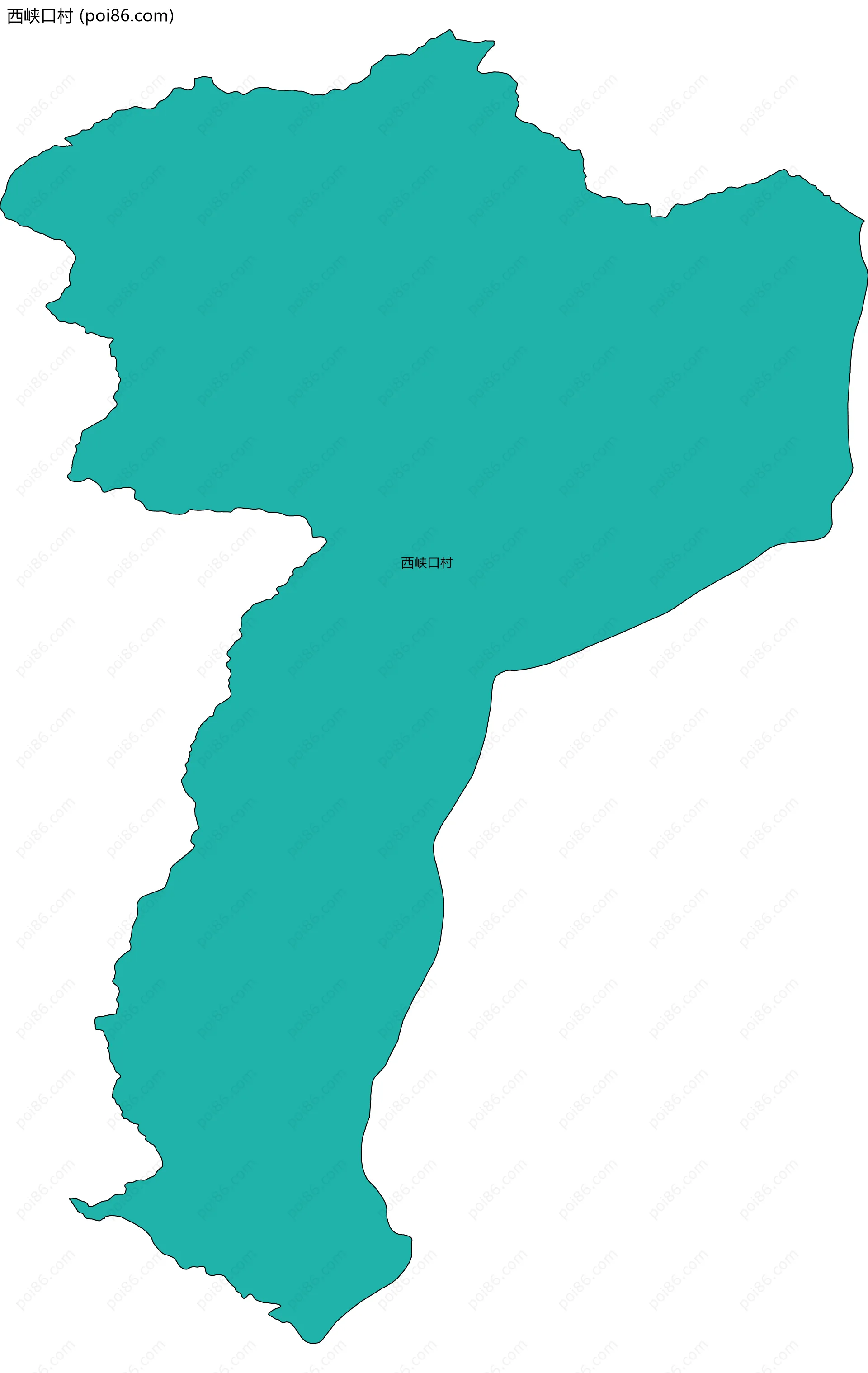 西峡口村边界地图