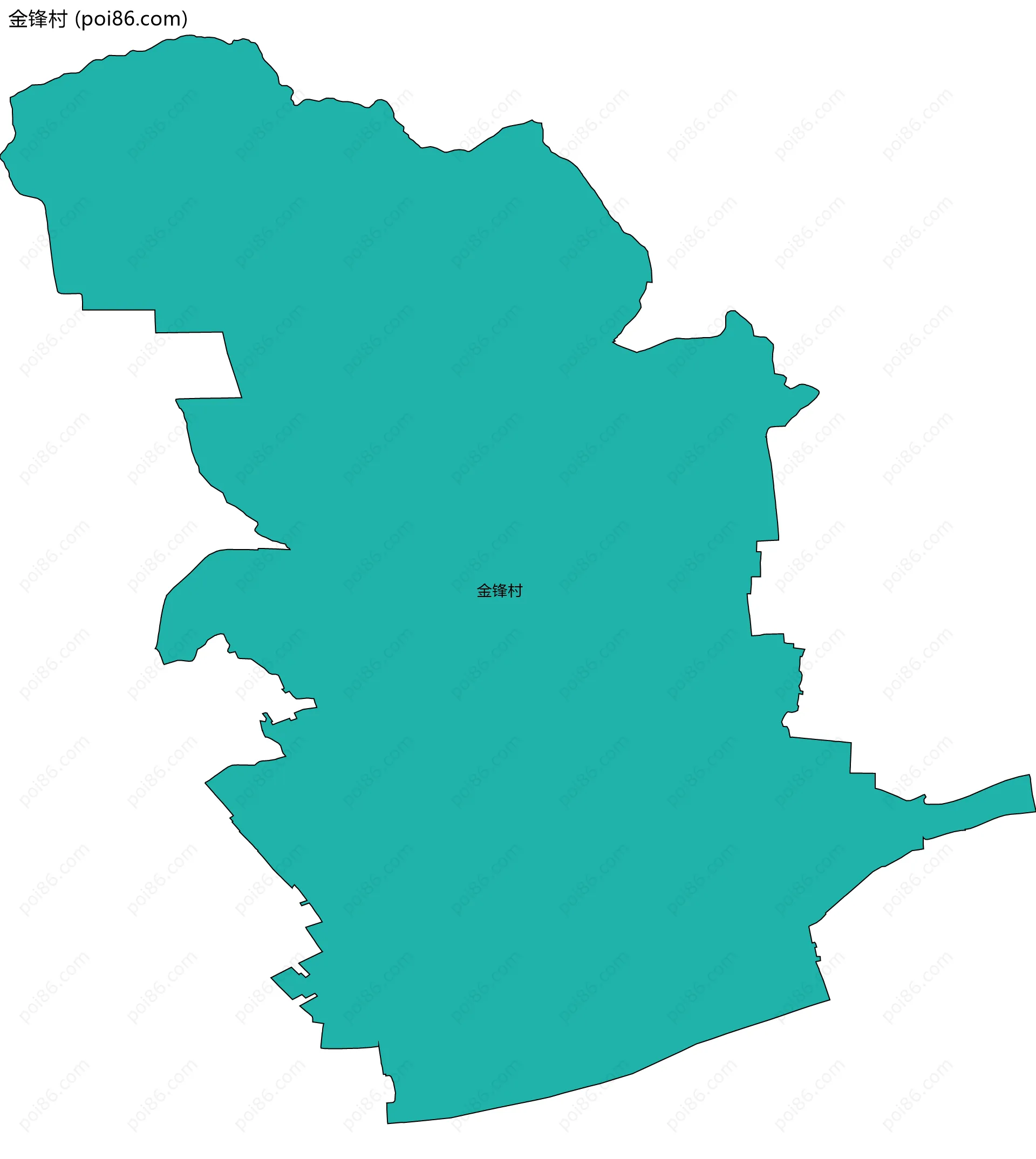 金锋村边界地图