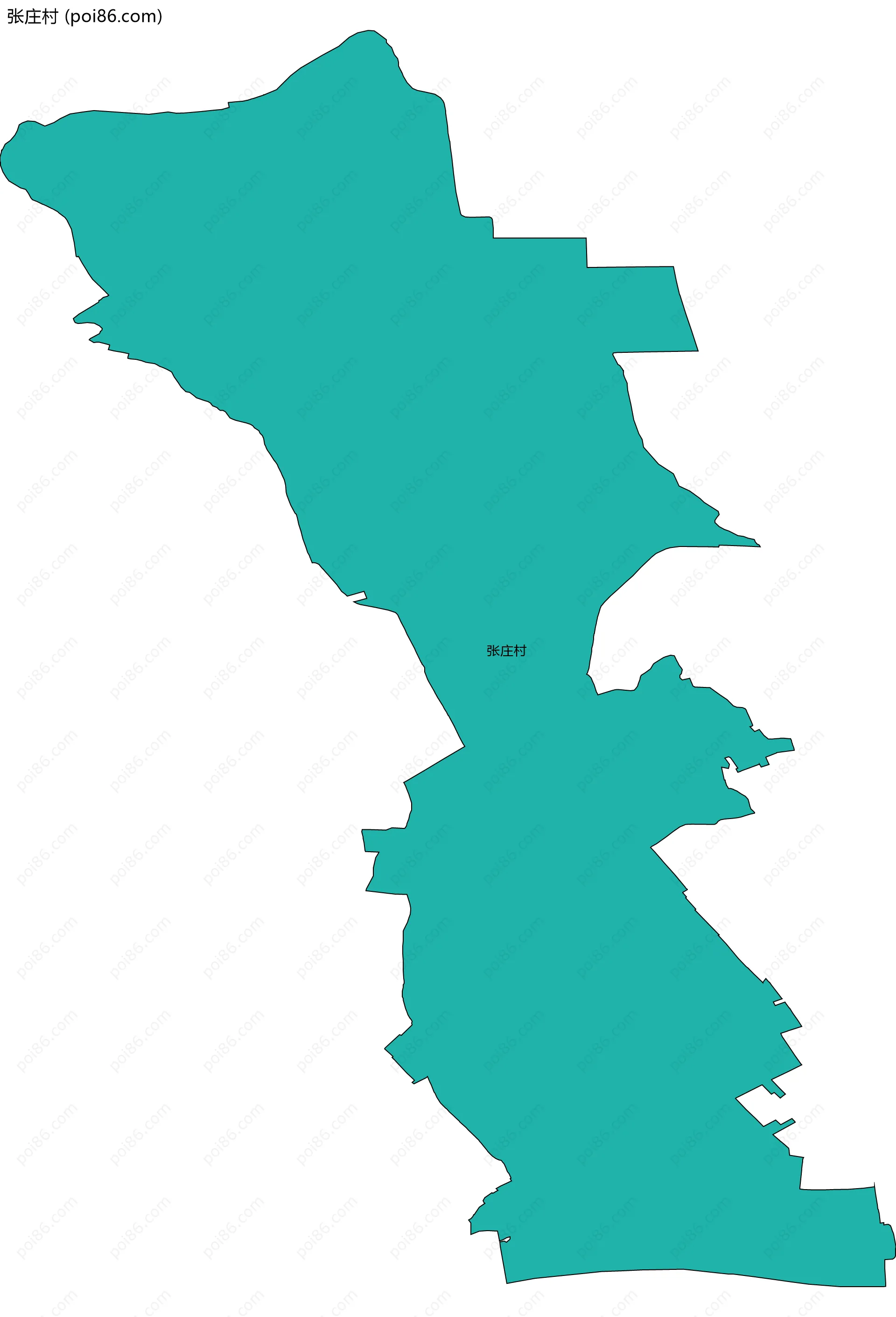 张庄村边界地图