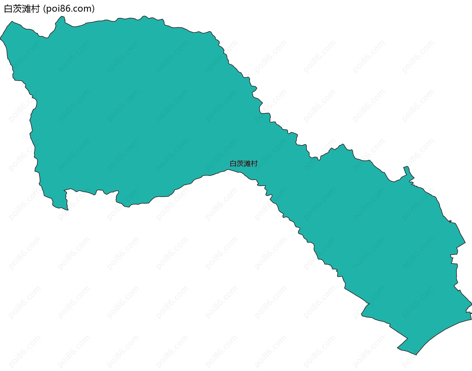 白茨滩村边界地图