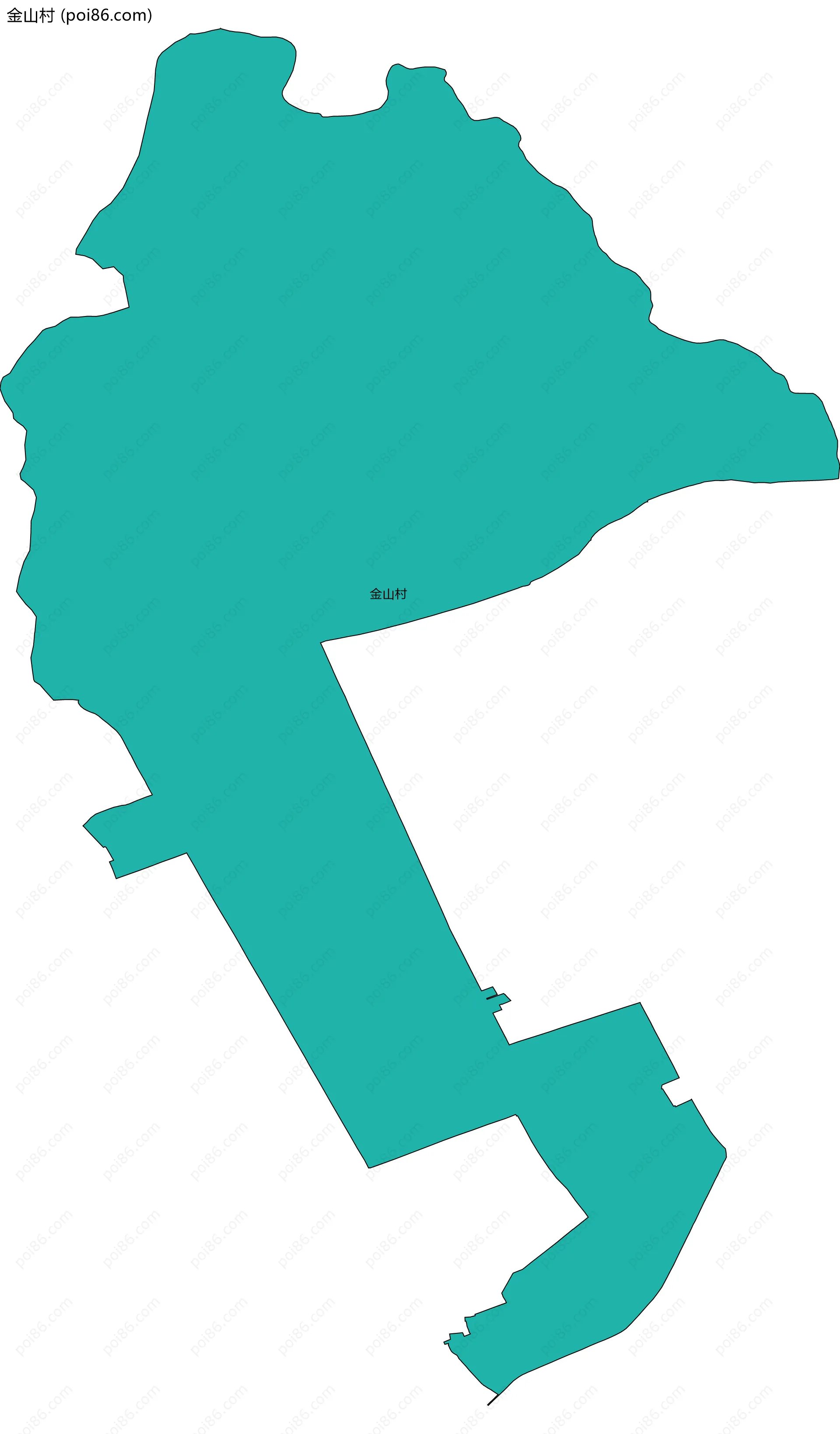 金山村边界地图