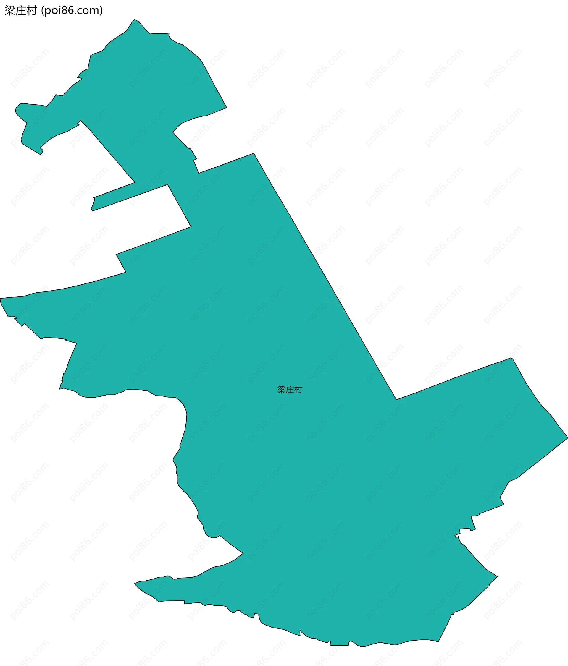 梁庄村边界地图