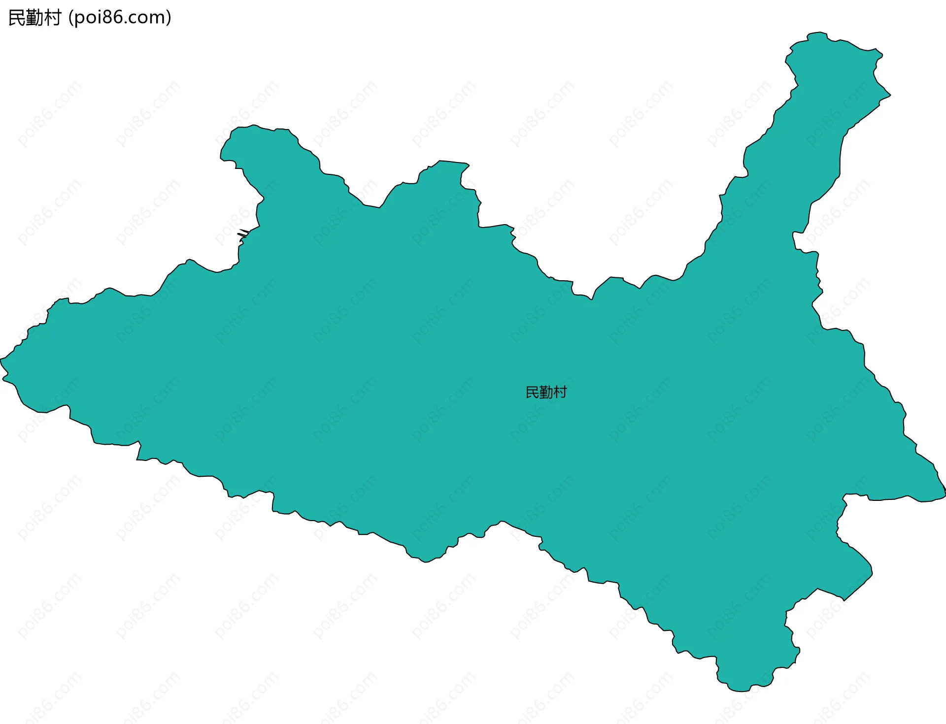 民勤村边界地图