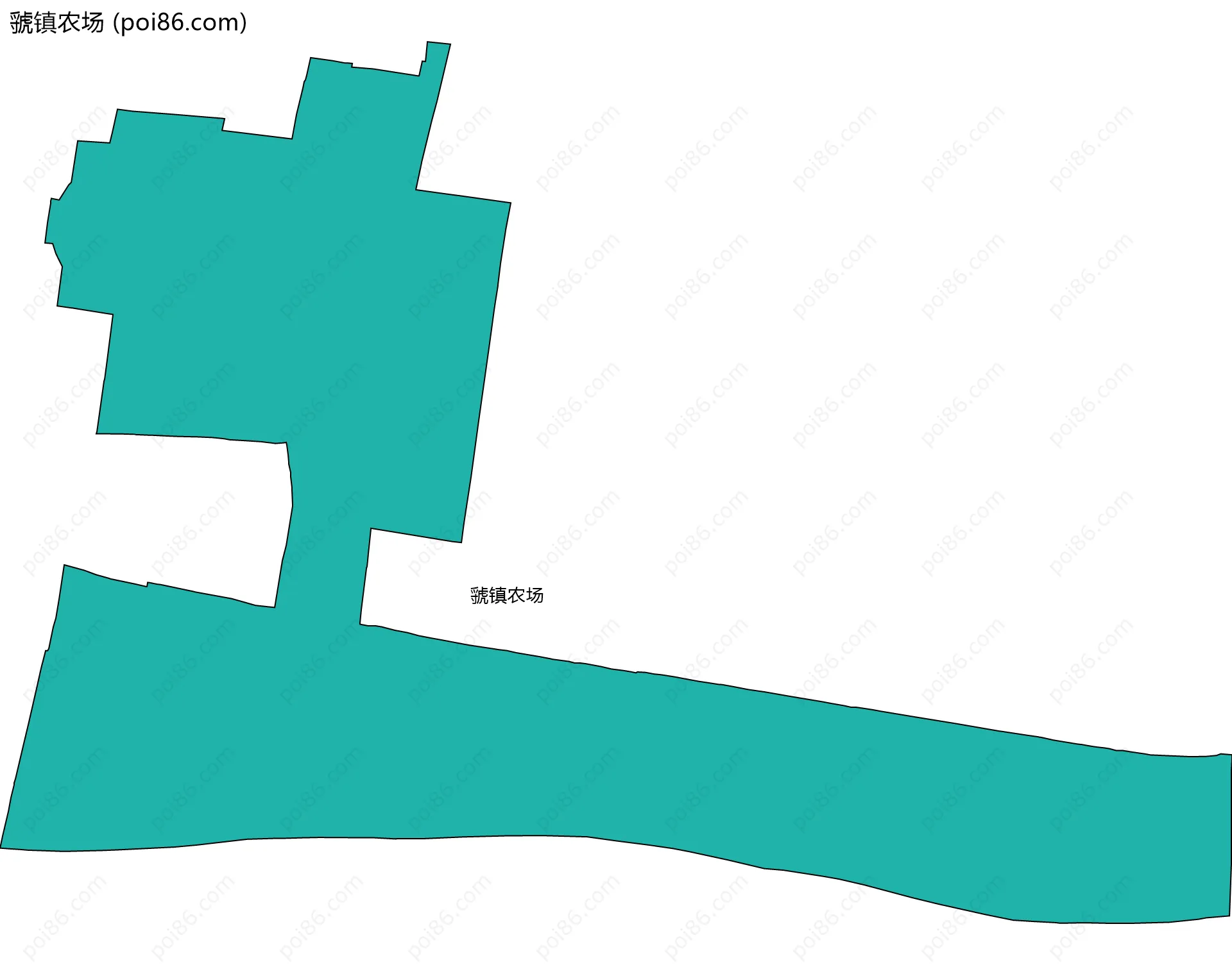虢镇农场边界地图