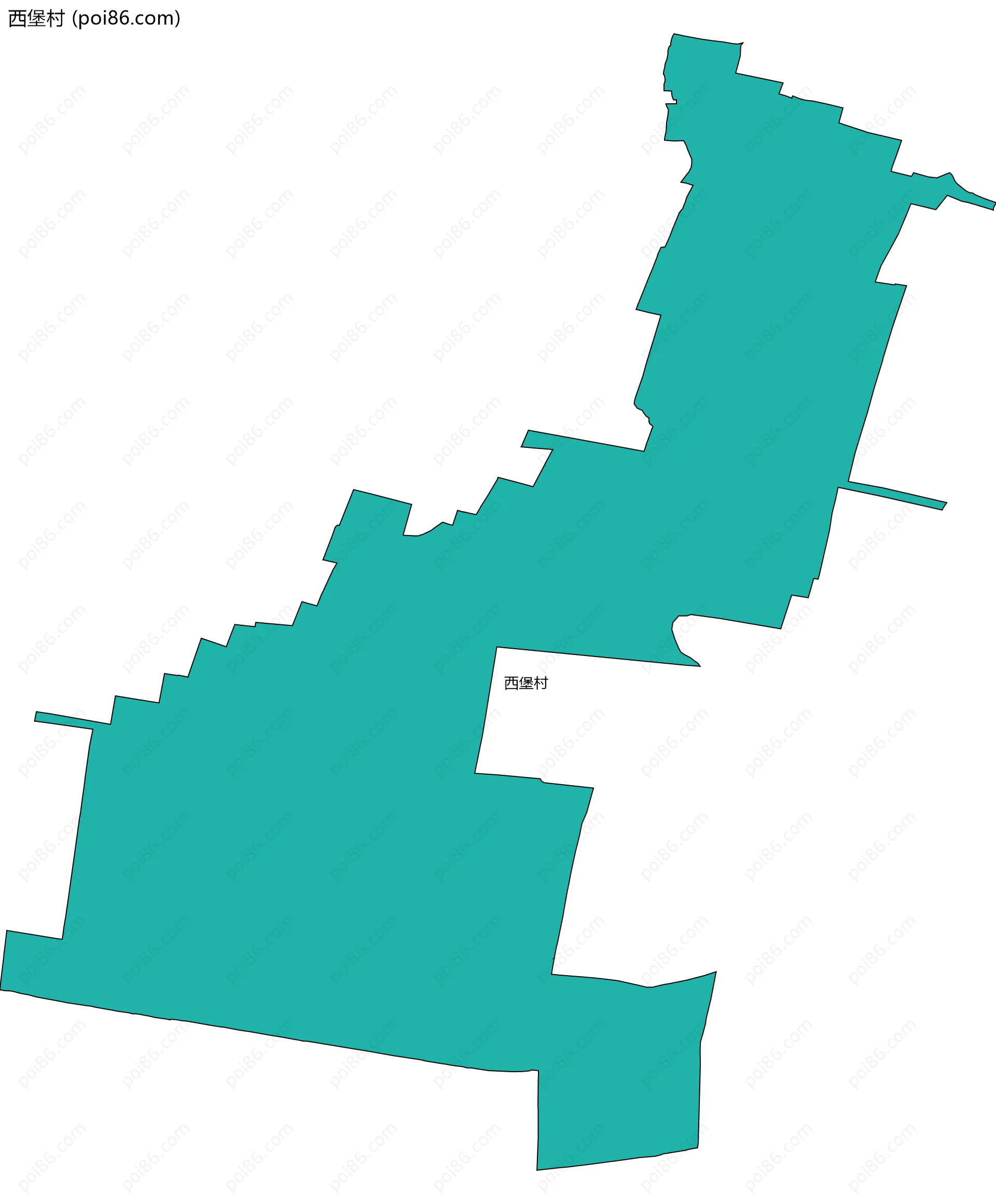 西堡村边界地图