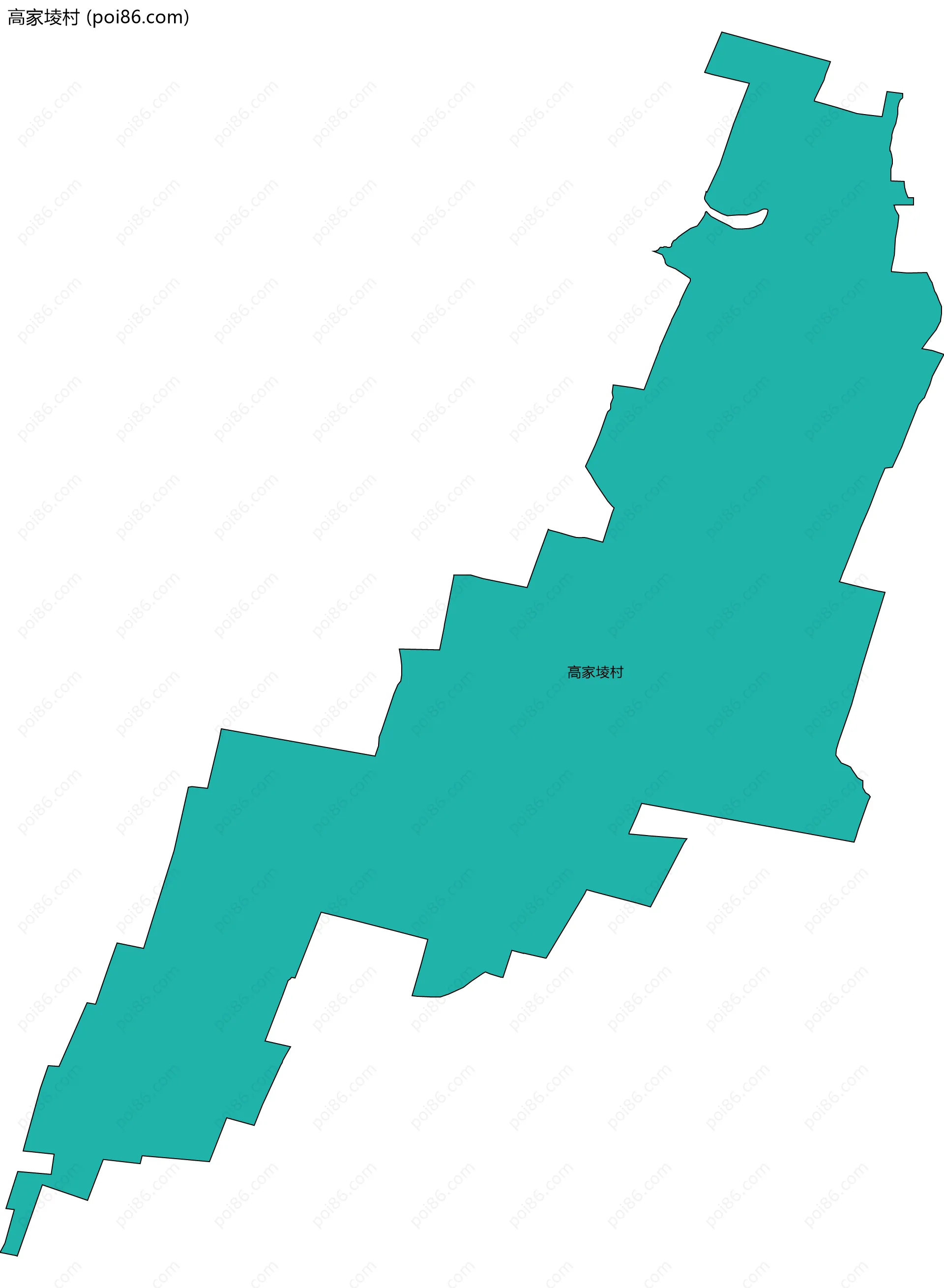 高家堎村边界地图