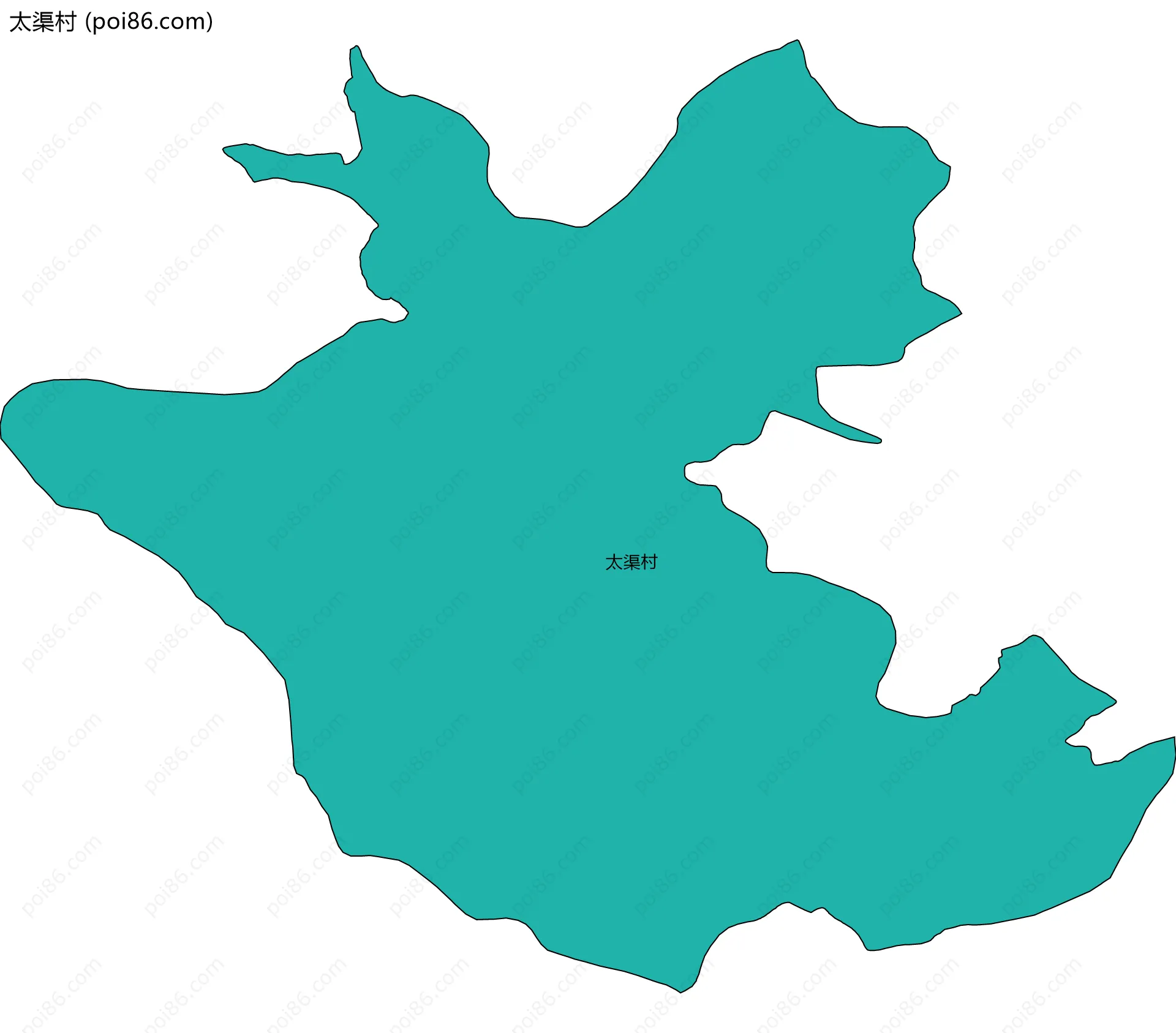 太渠村边界地图