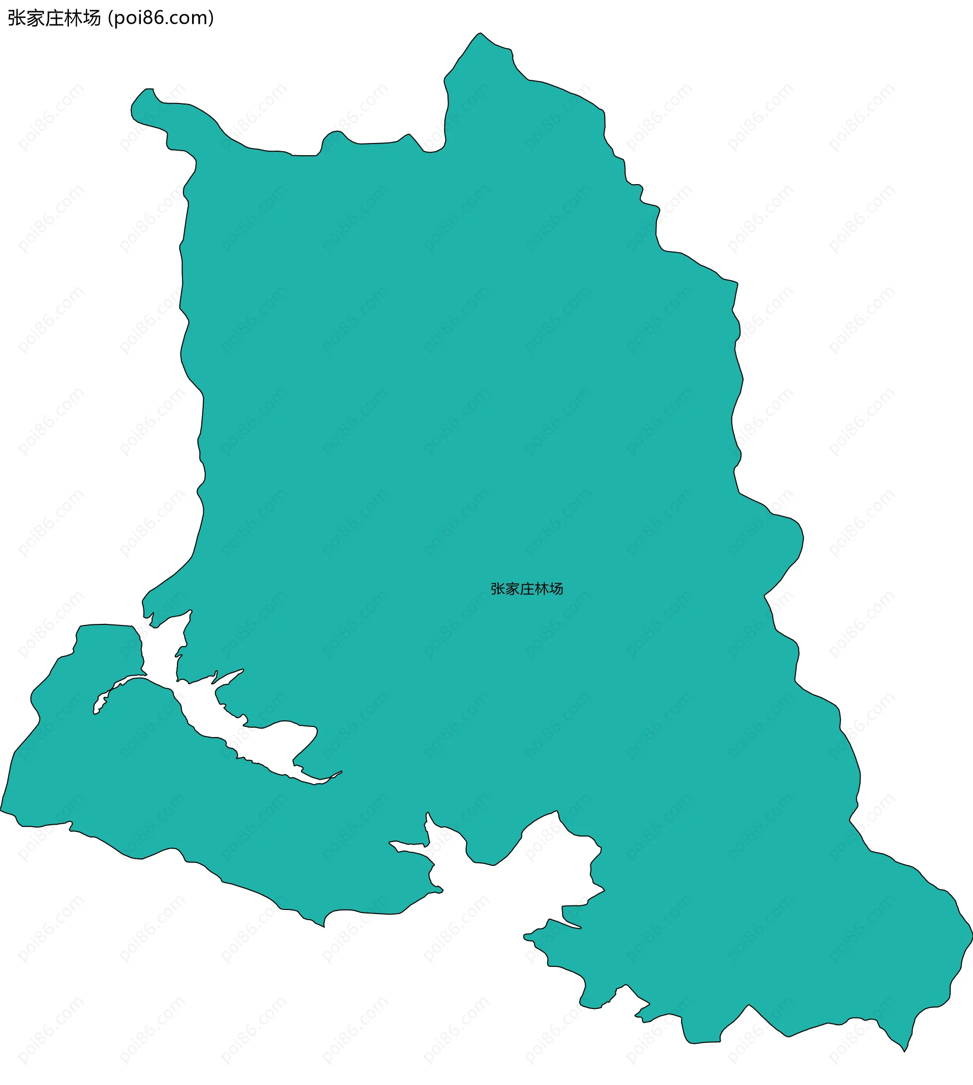 张家庄林场边界地图