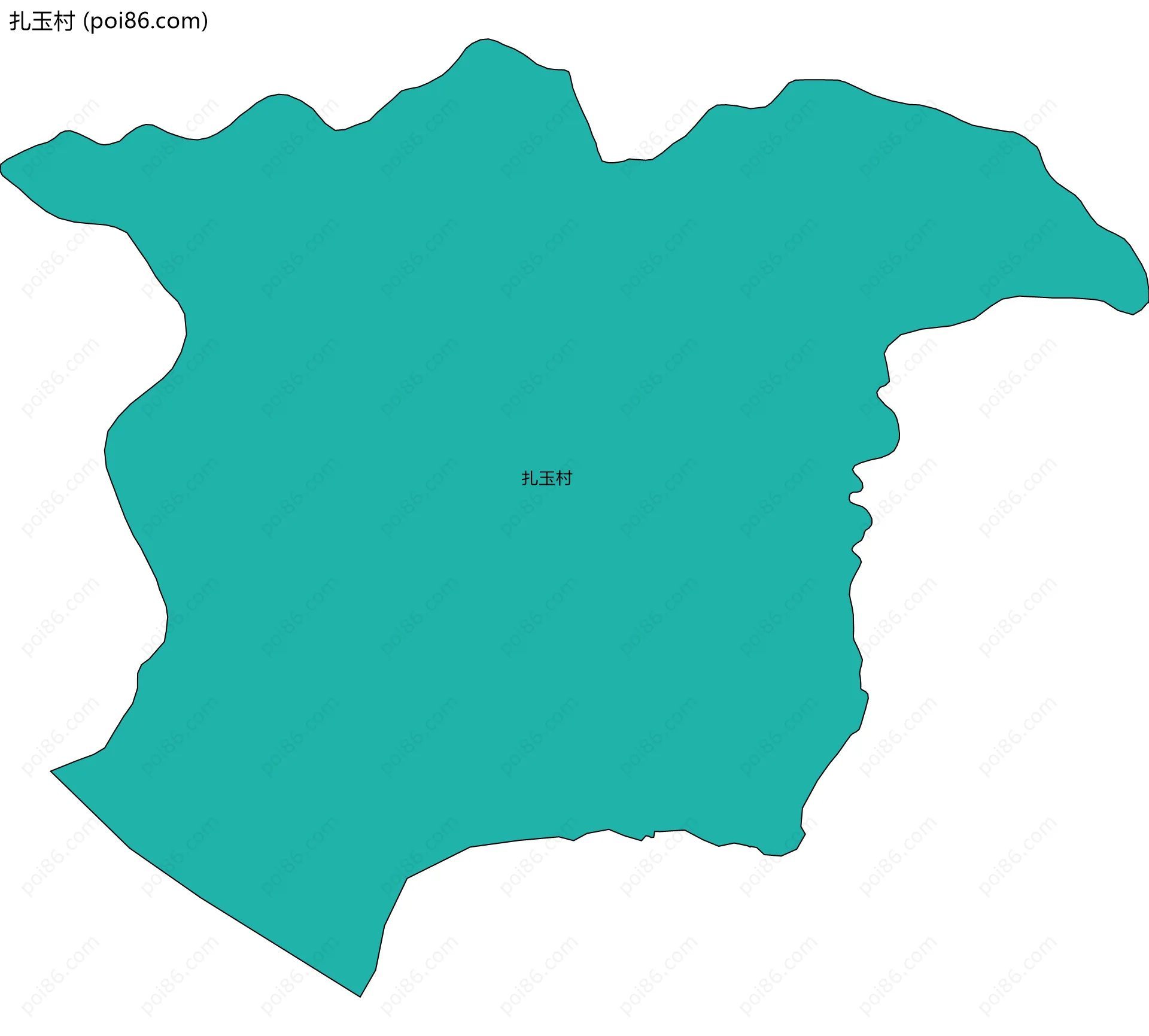 扎玉村边界地图