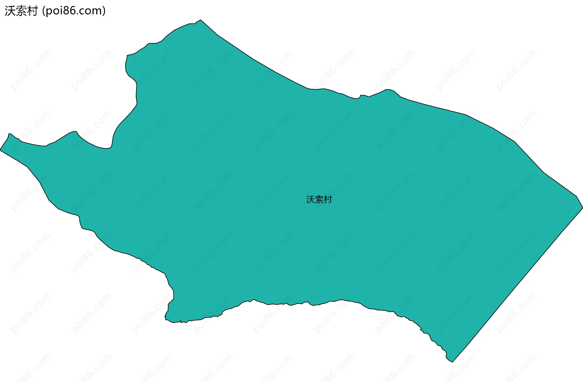 沃索村边界地图