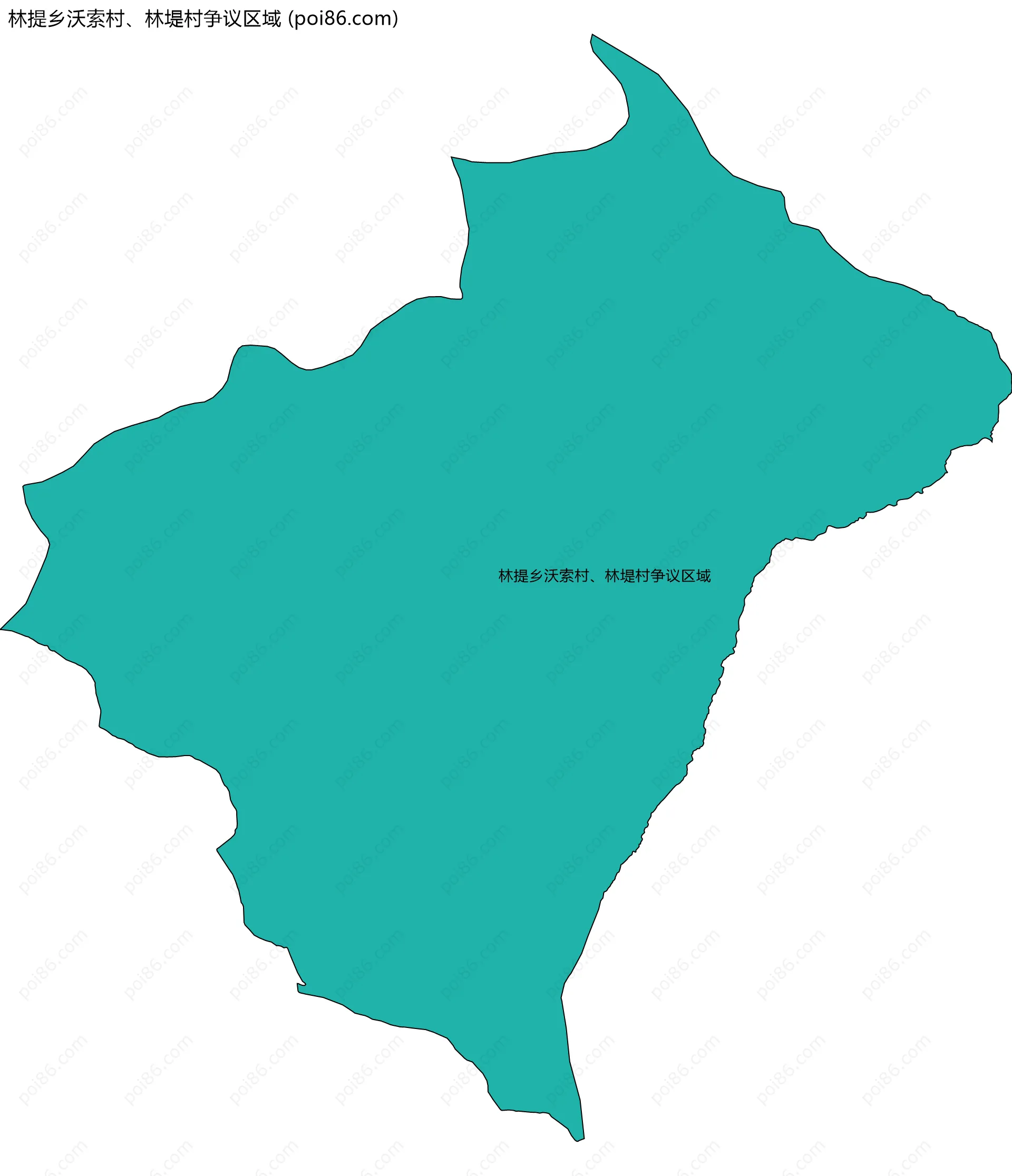 林提乡沃索村、林堤村争议区域边界地图