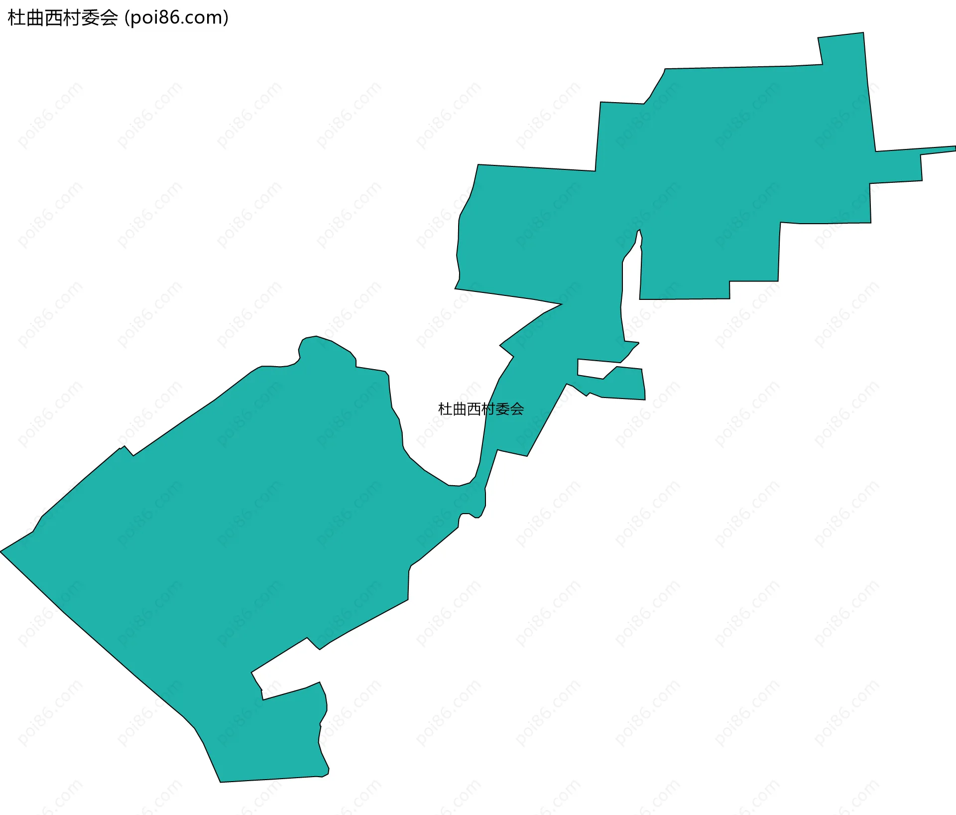 杜曲西村委会边界地图