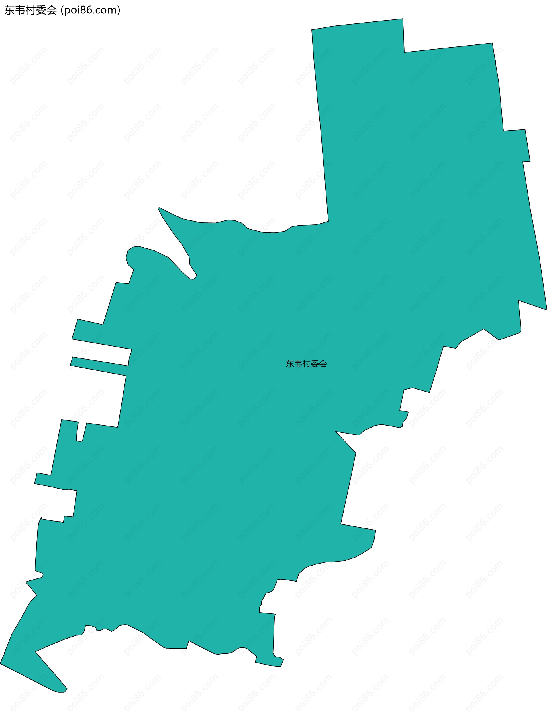 东韦村委会边界地图