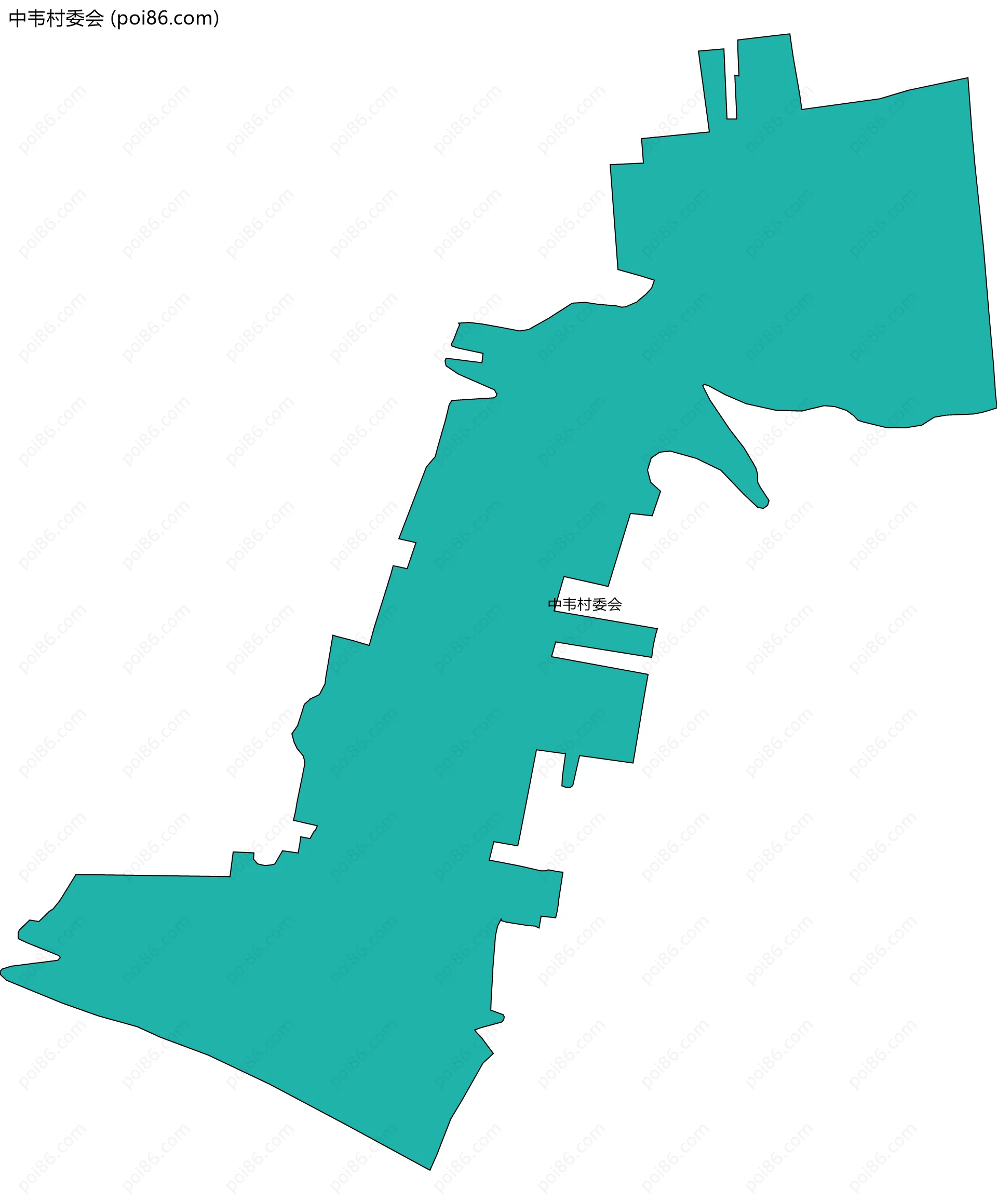 中韦村委会边界地图