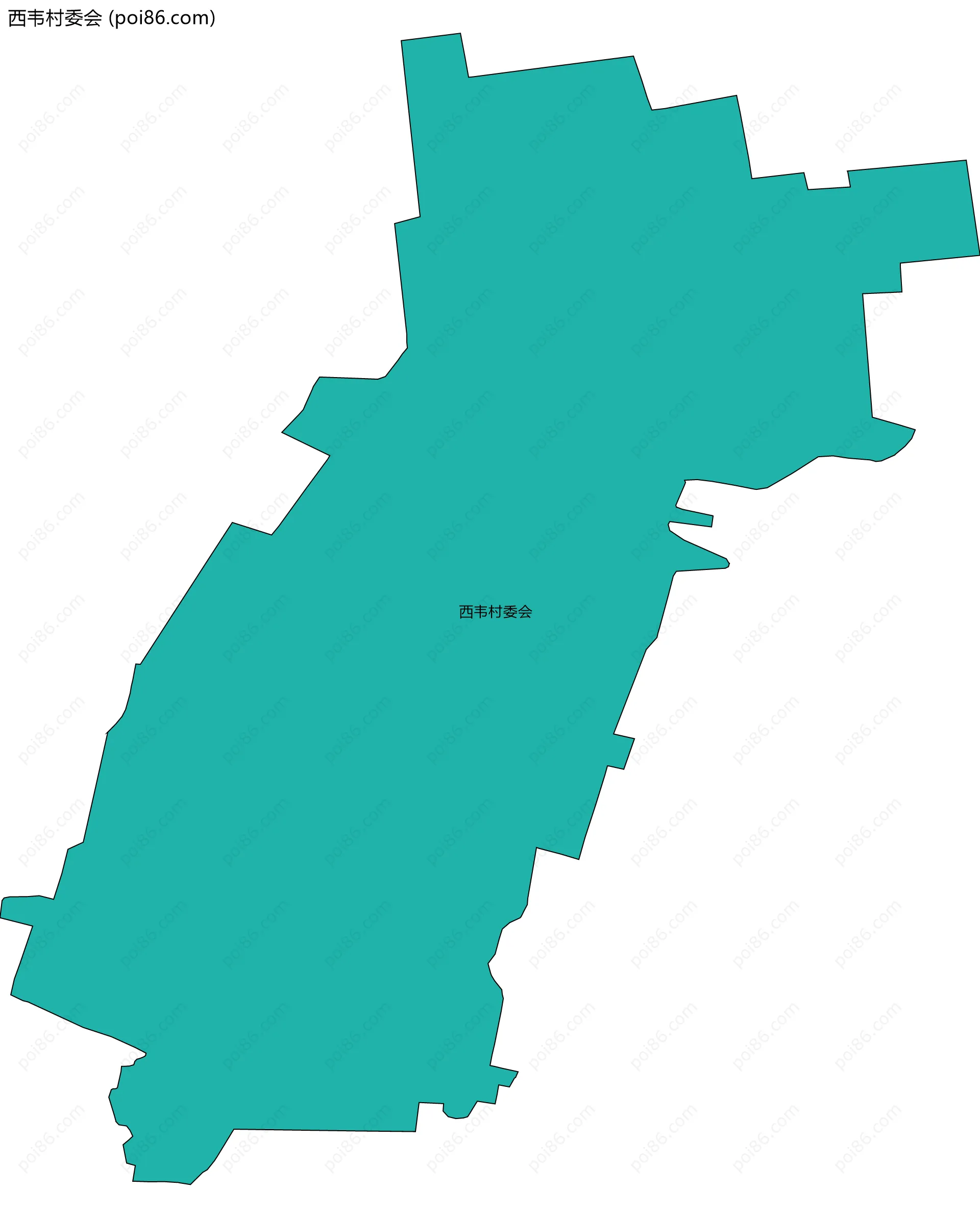 西韦村委会边界地图