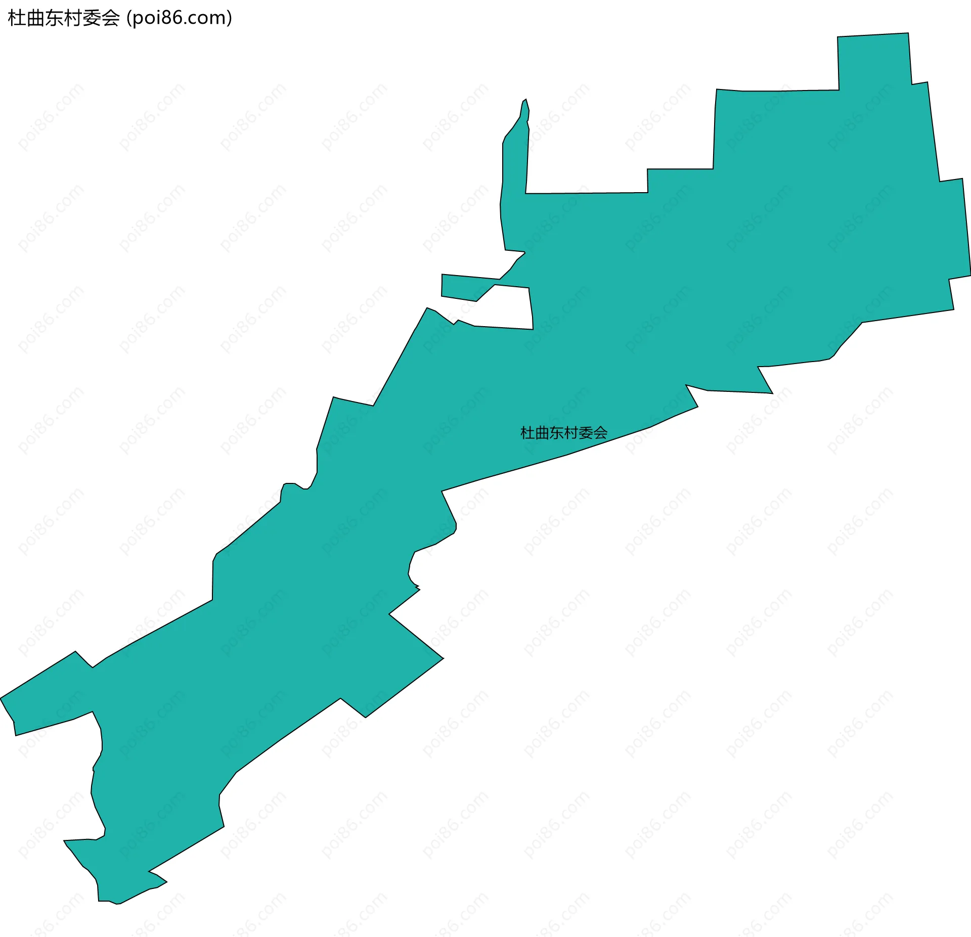 杜曲东村委会边界地图
