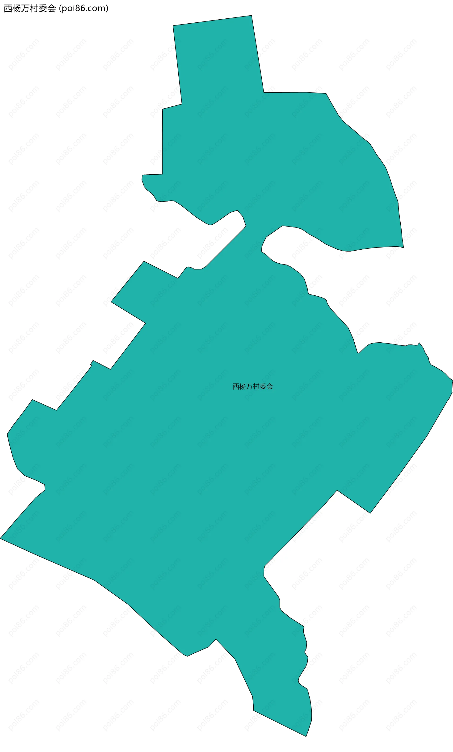 西杨万村委会边界地图