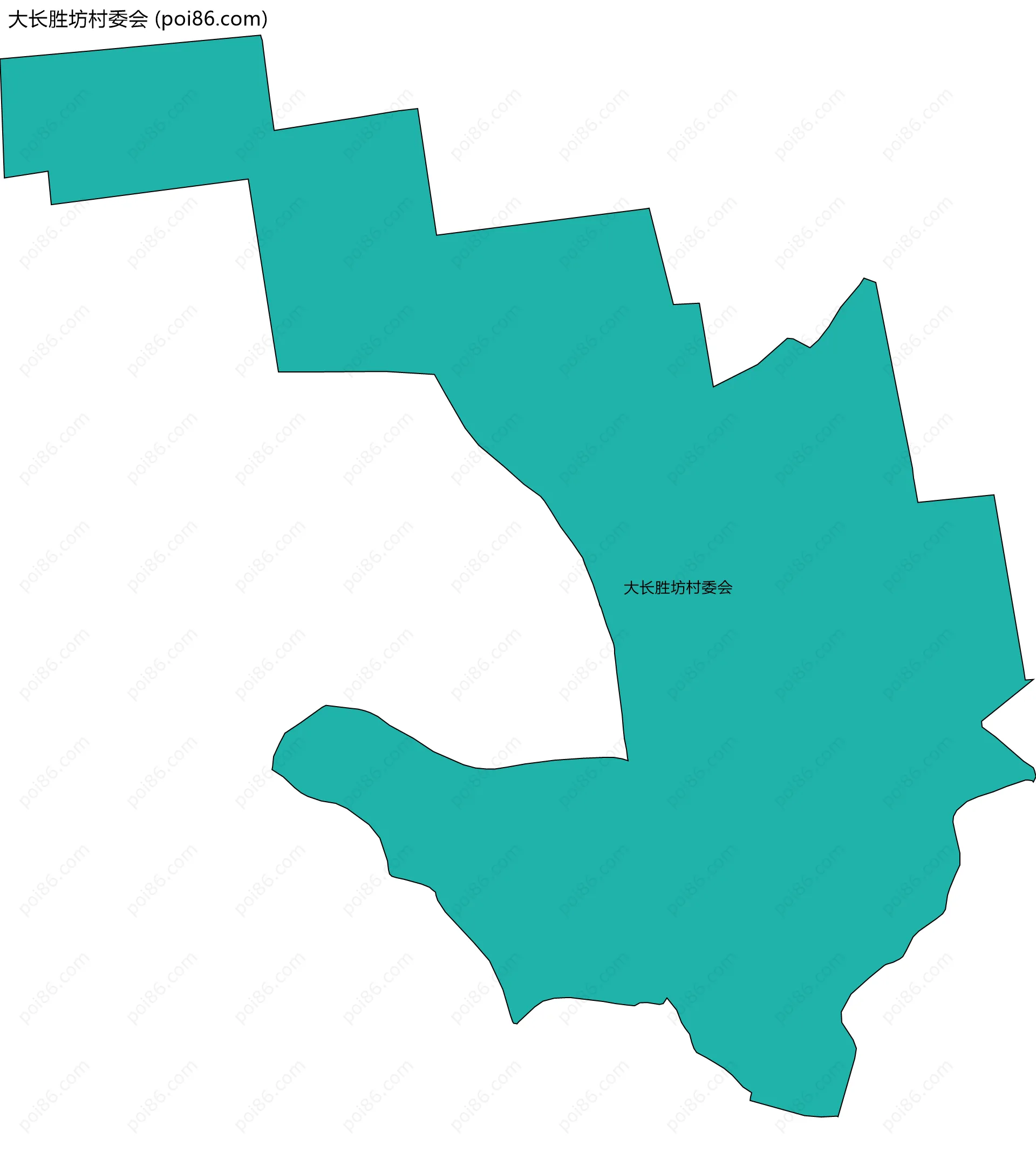 大长胜坊村委会边界地图