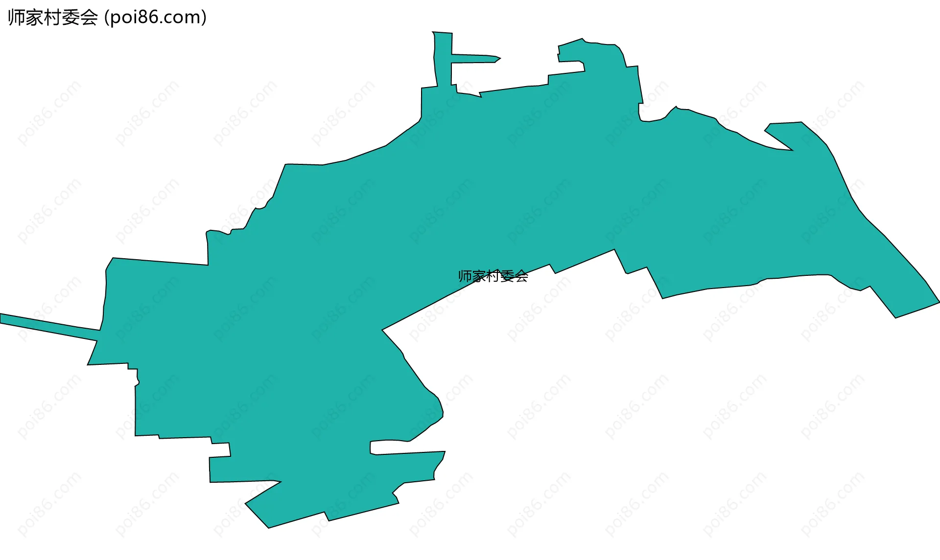 师家村委会边界地图