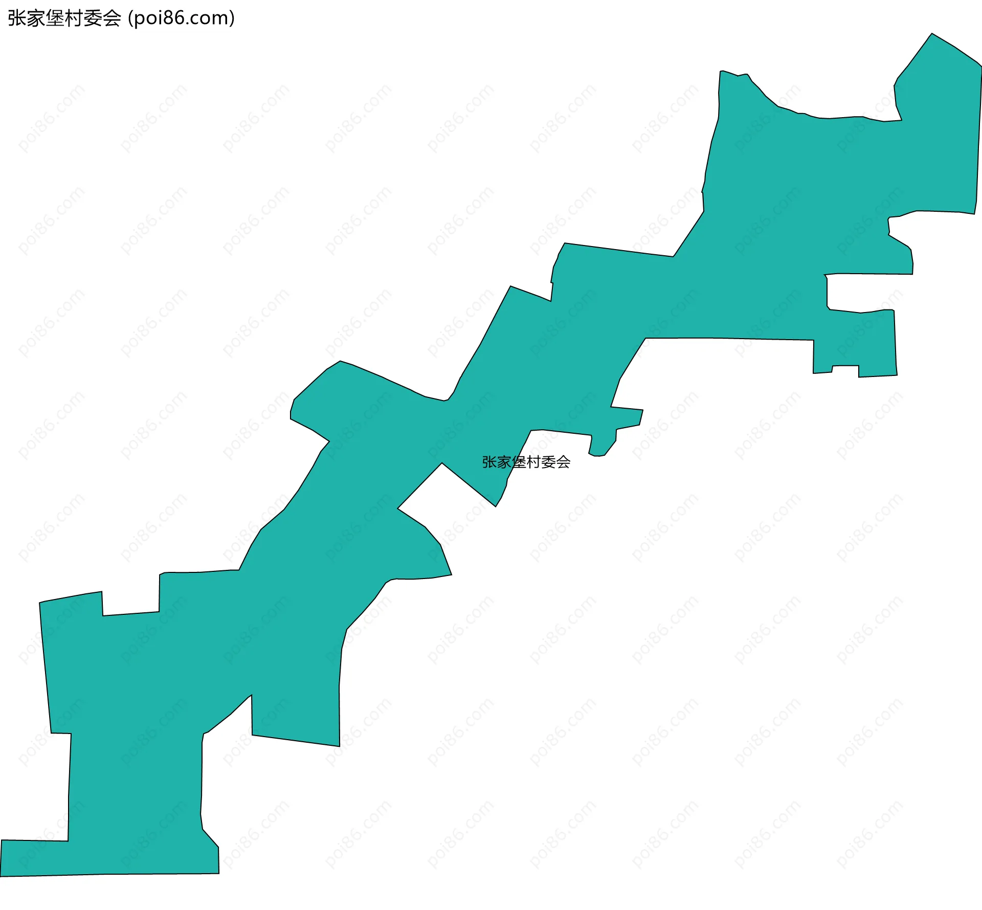 张家堡村委会边界地图