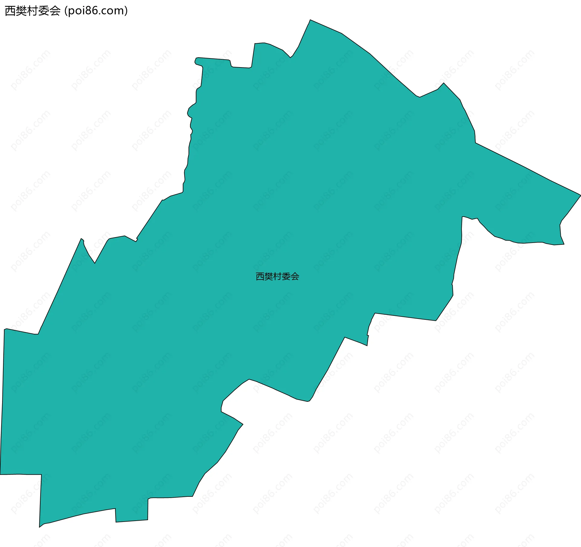西樊村委会边界地图