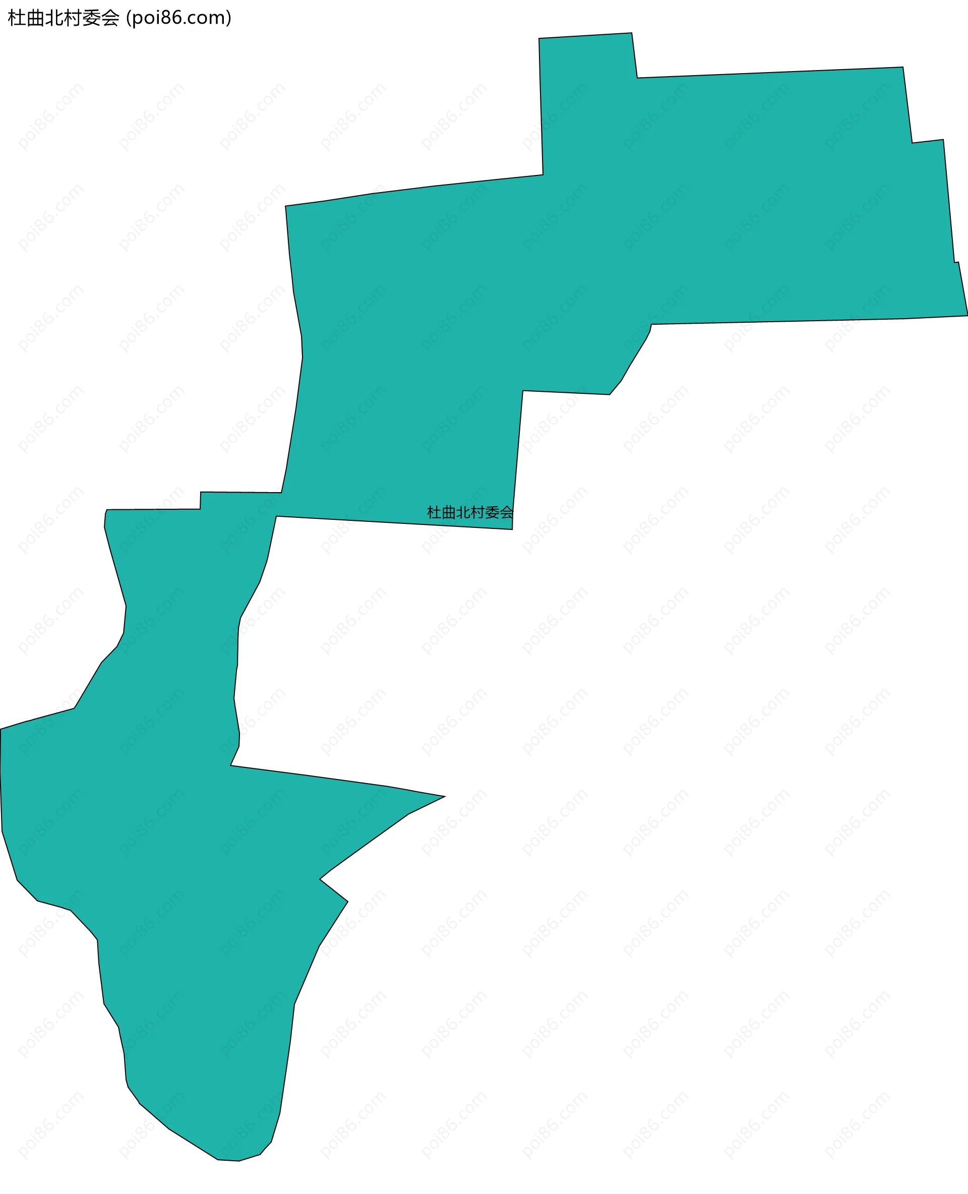 杜曲北村委会边界地图