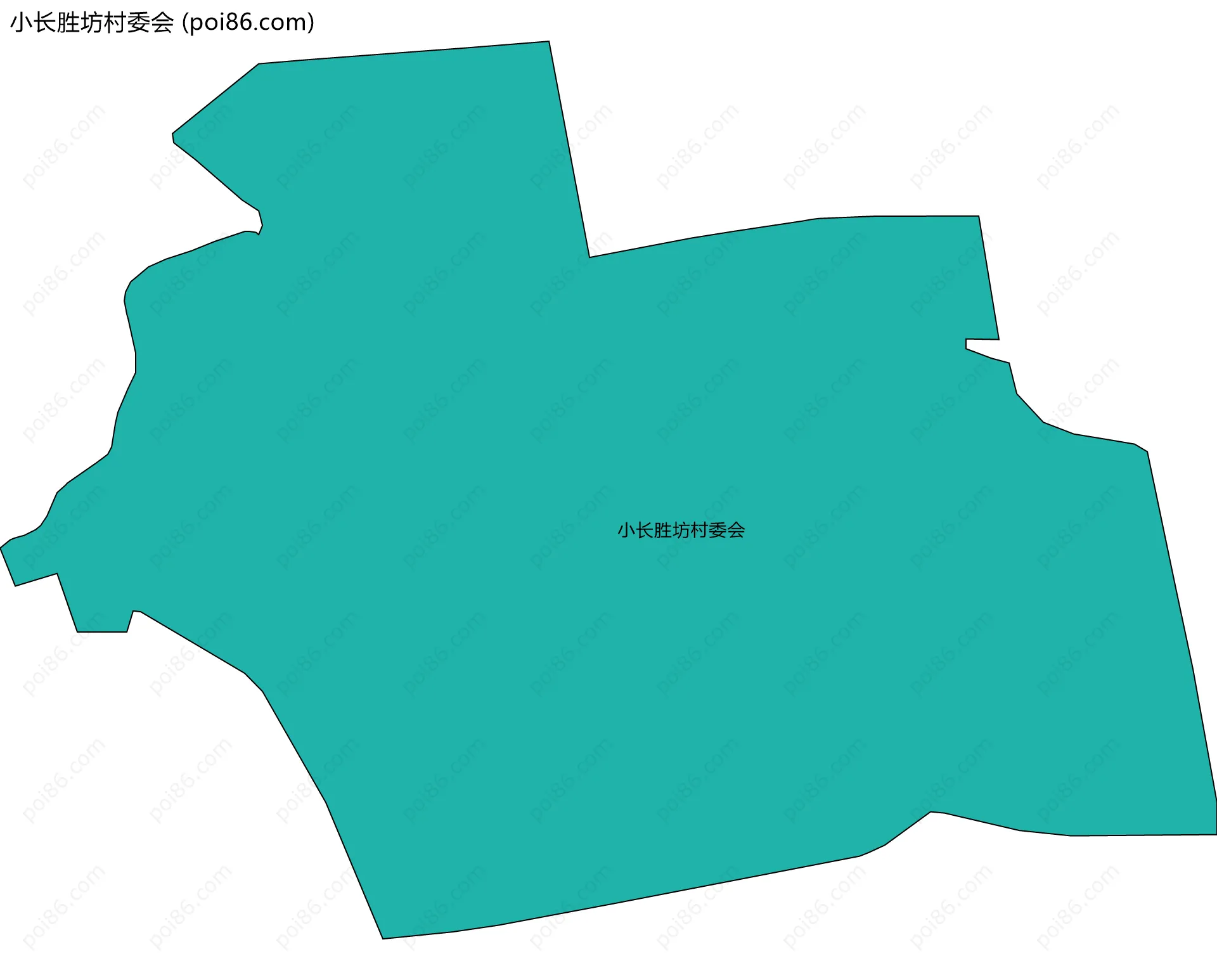 小长胜坊村委会边界地图