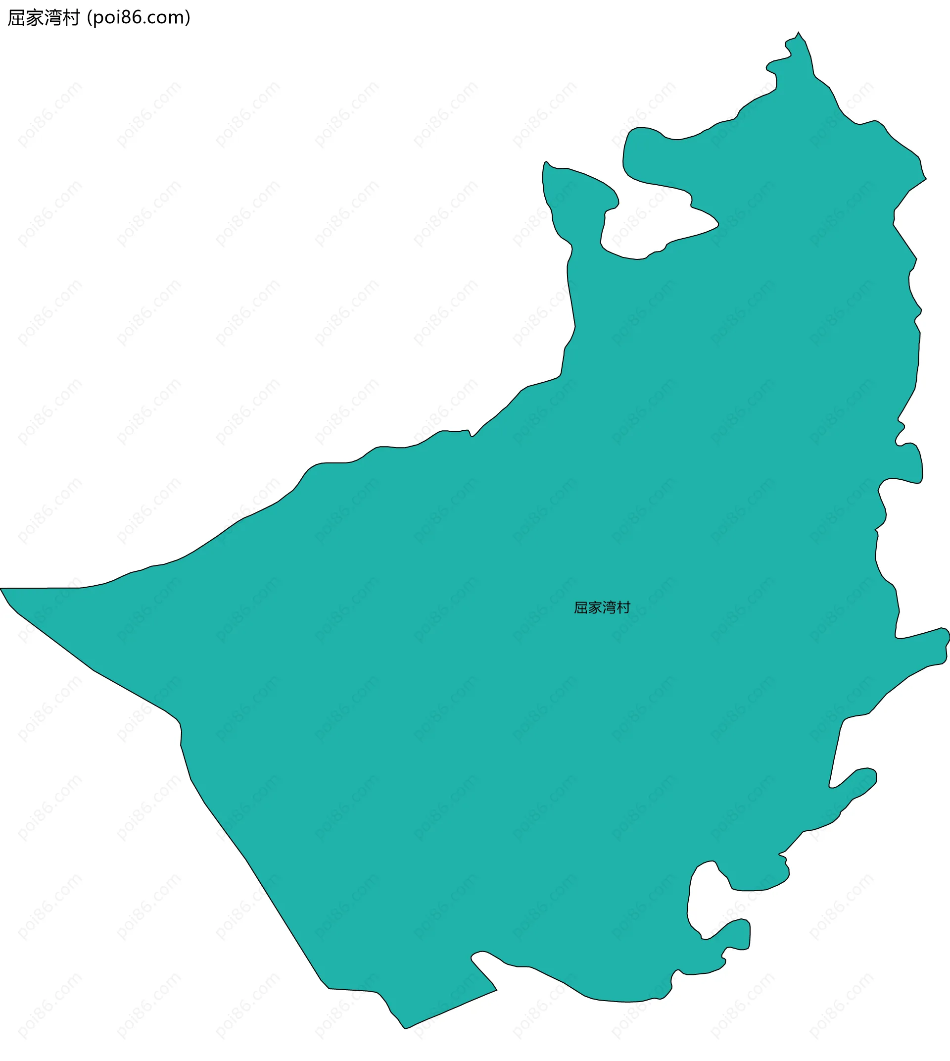 屈家湾村边界地图