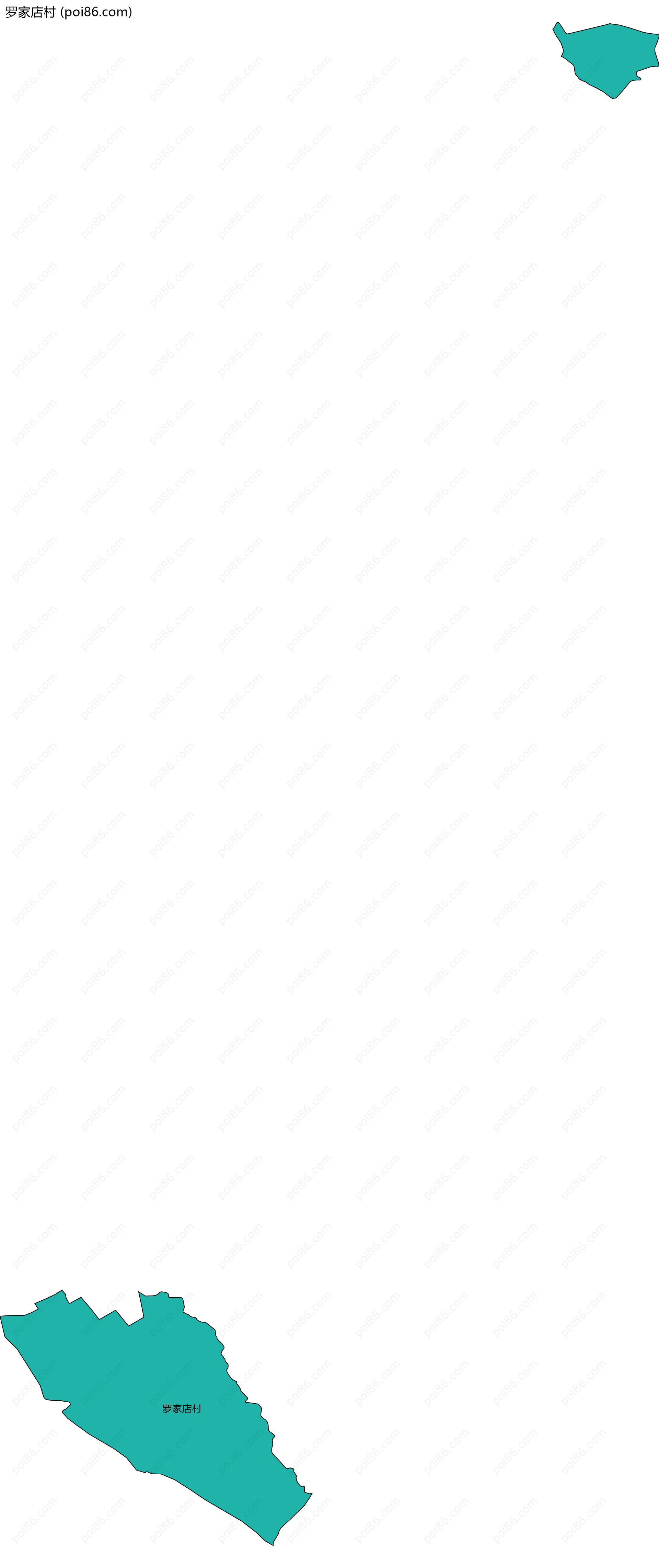 罗家店村边界地图