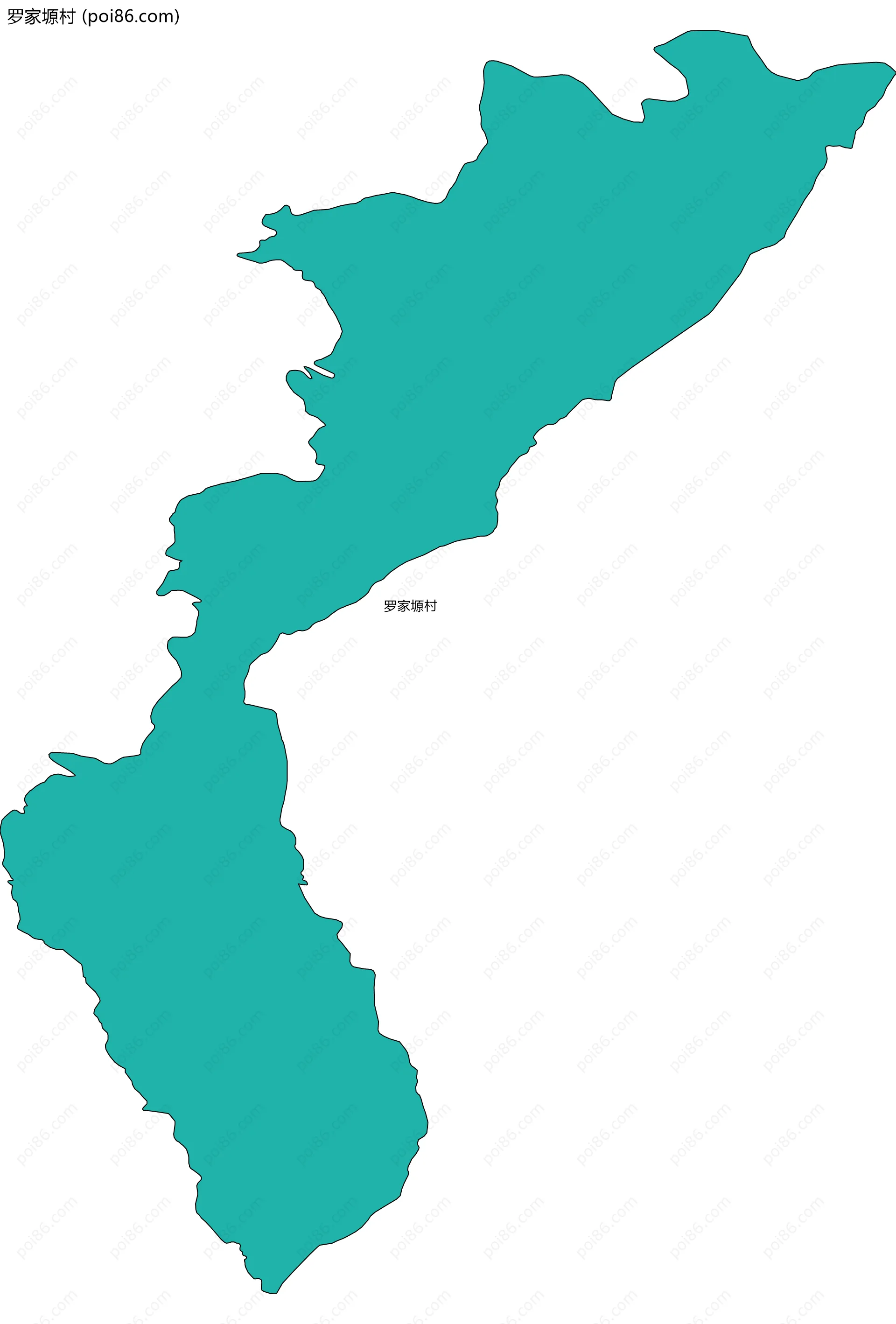 罗家塬村边界地图