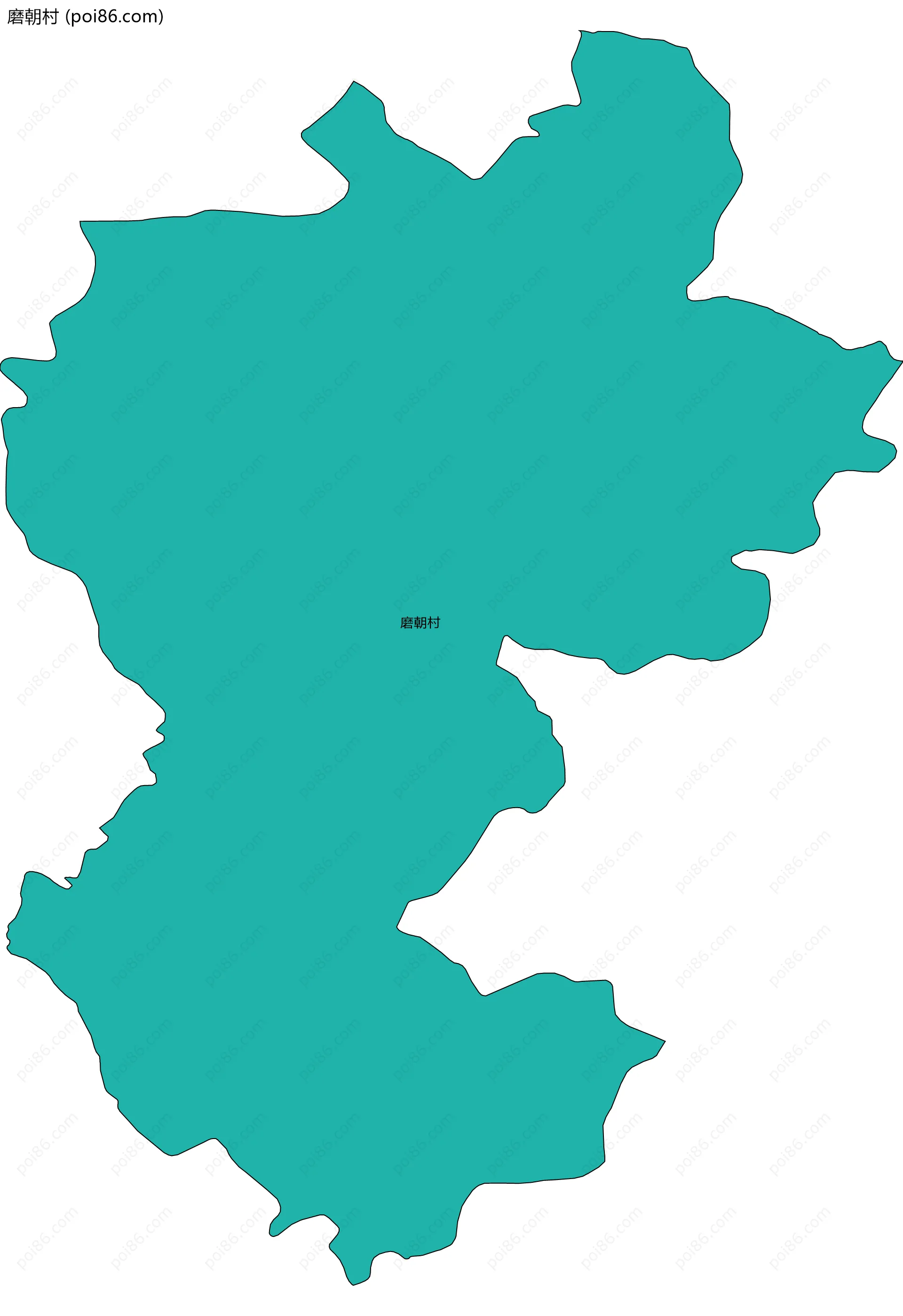 磨朝村边界地图