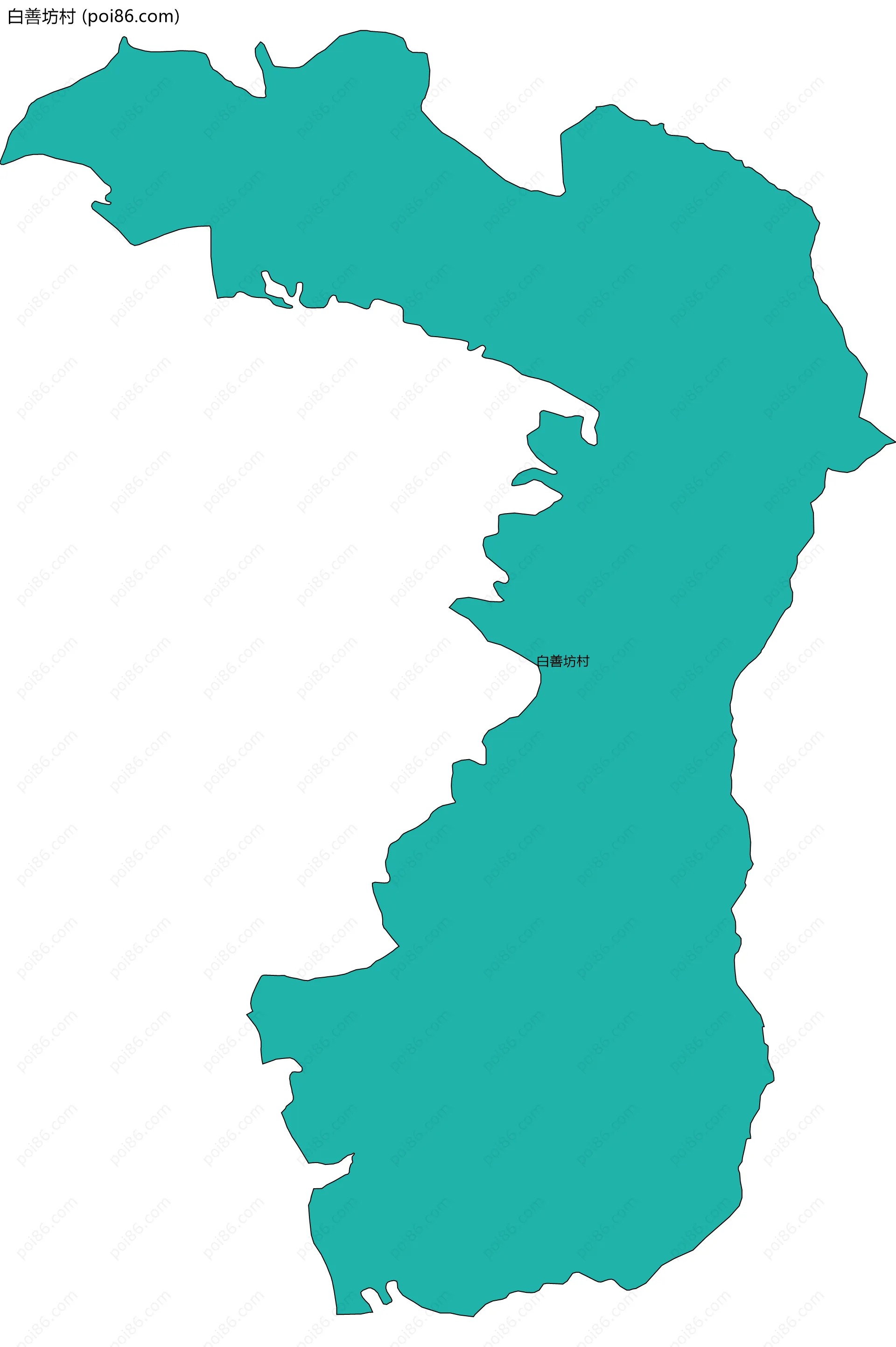 白善坊村边界地图