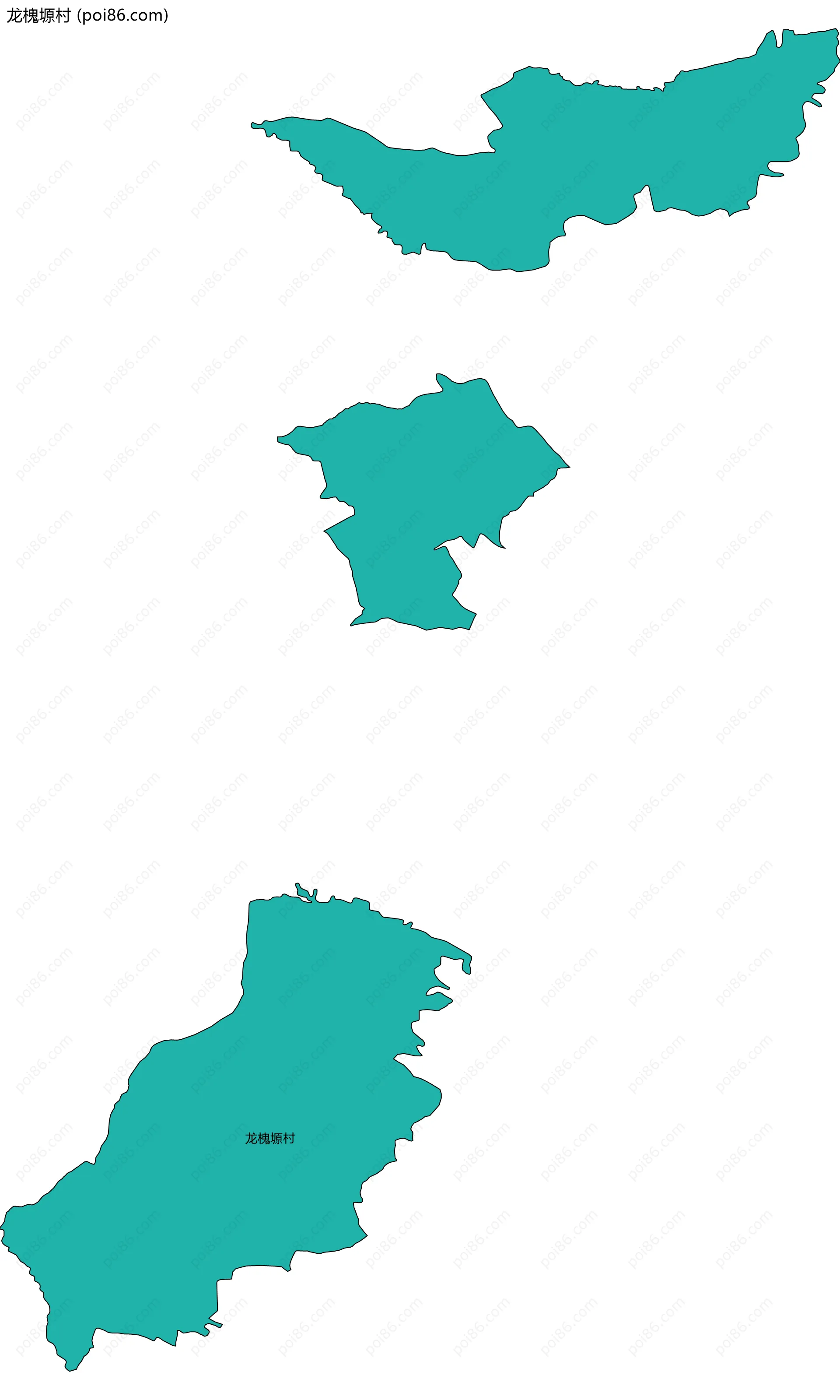 龙槐塬村边界地图