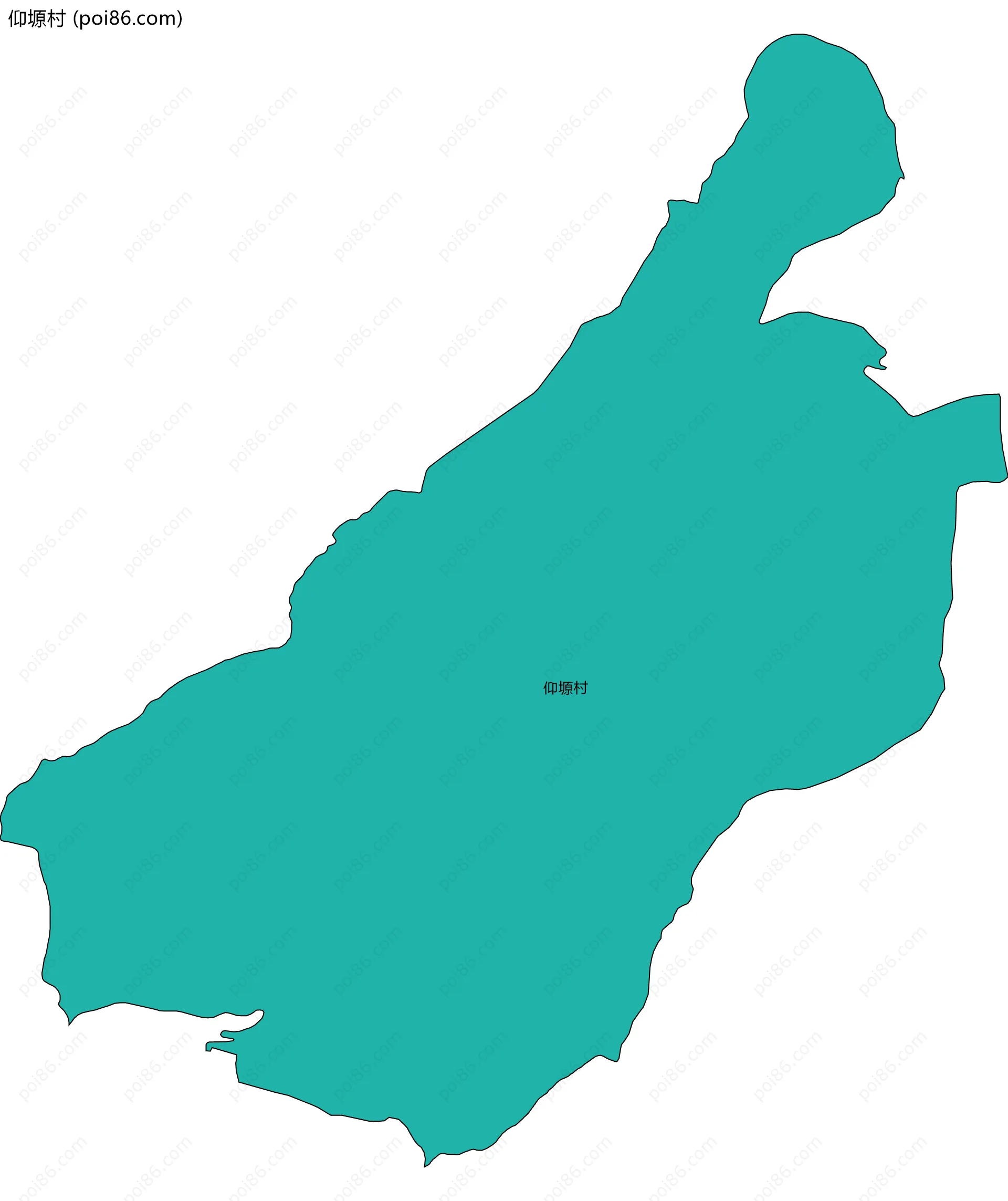 仰塬村边界地图