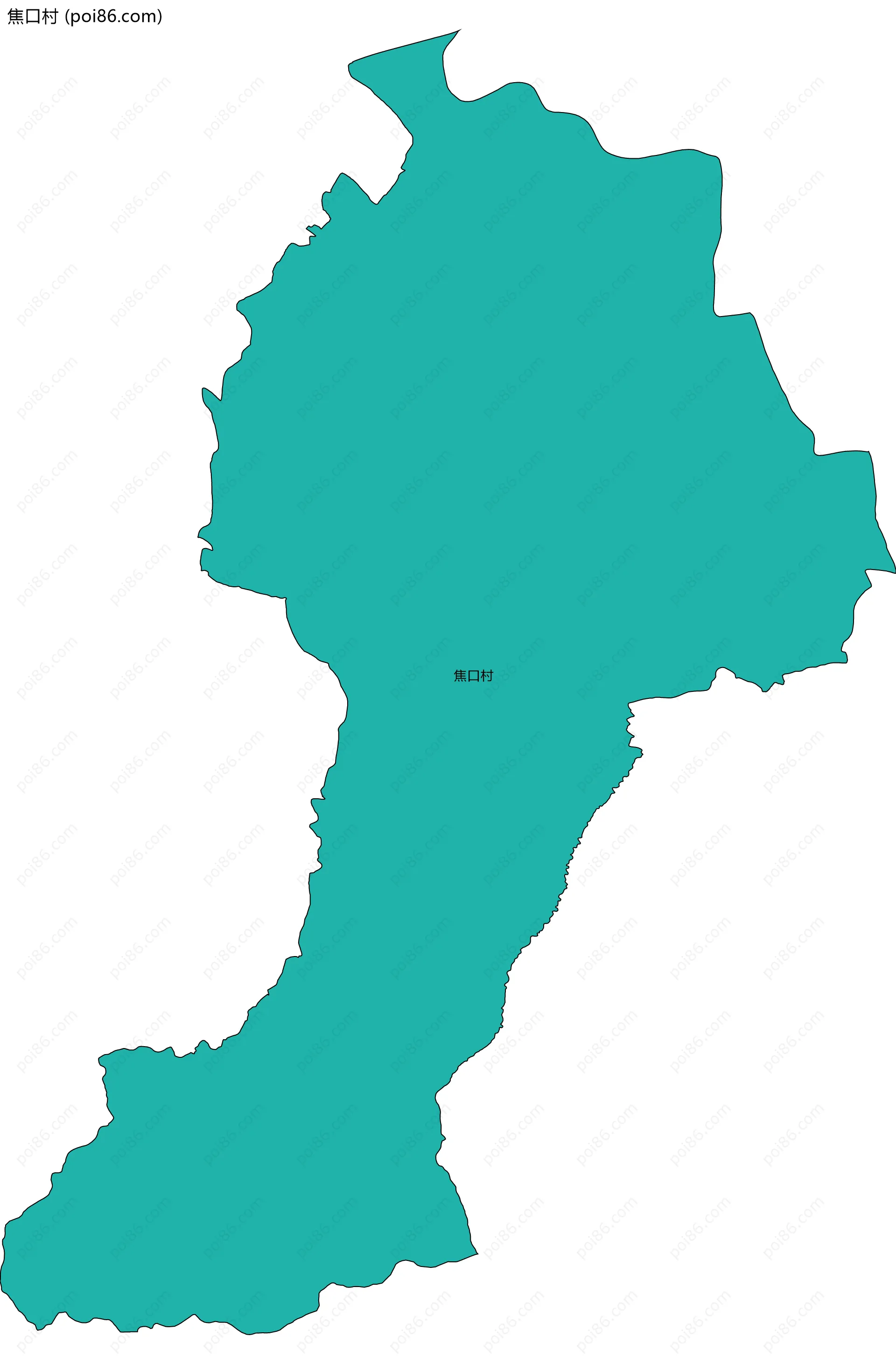 焦口村边界地图