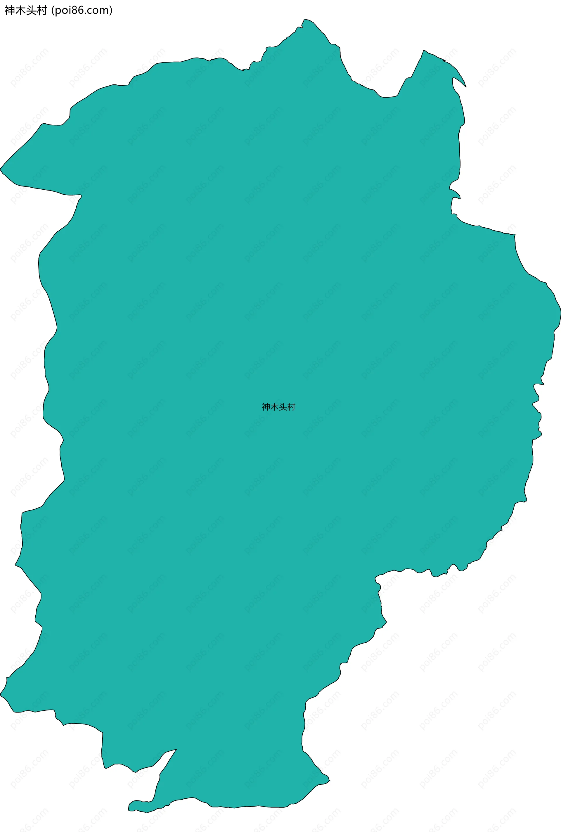 神木头村边界地图