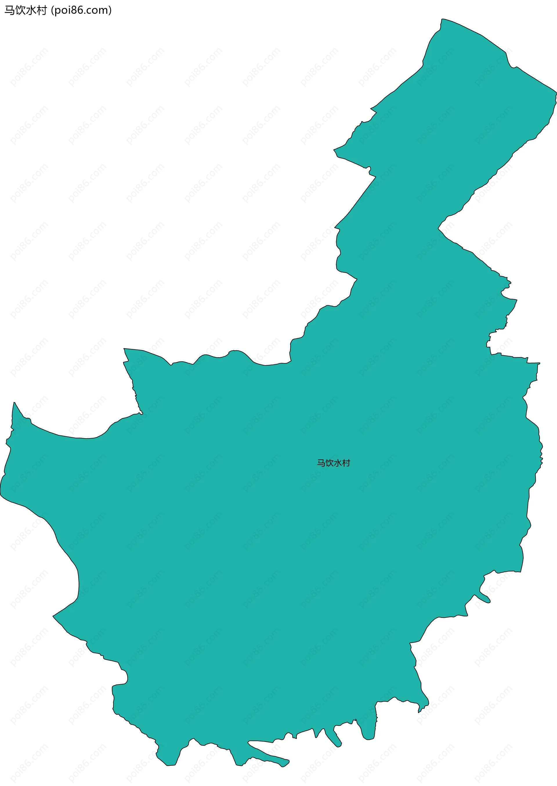 马饮水村边界地图