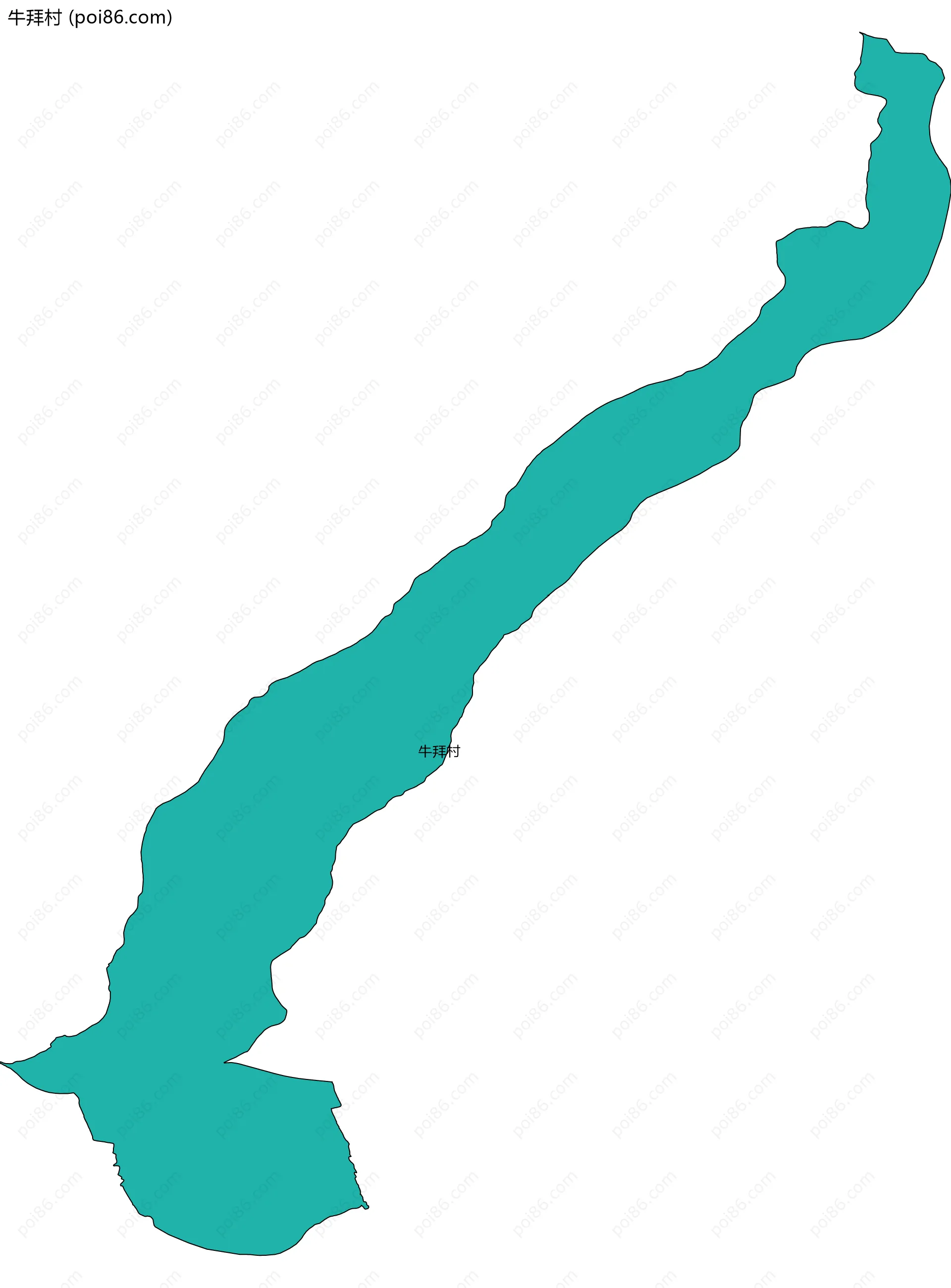 牛拜村边界地图