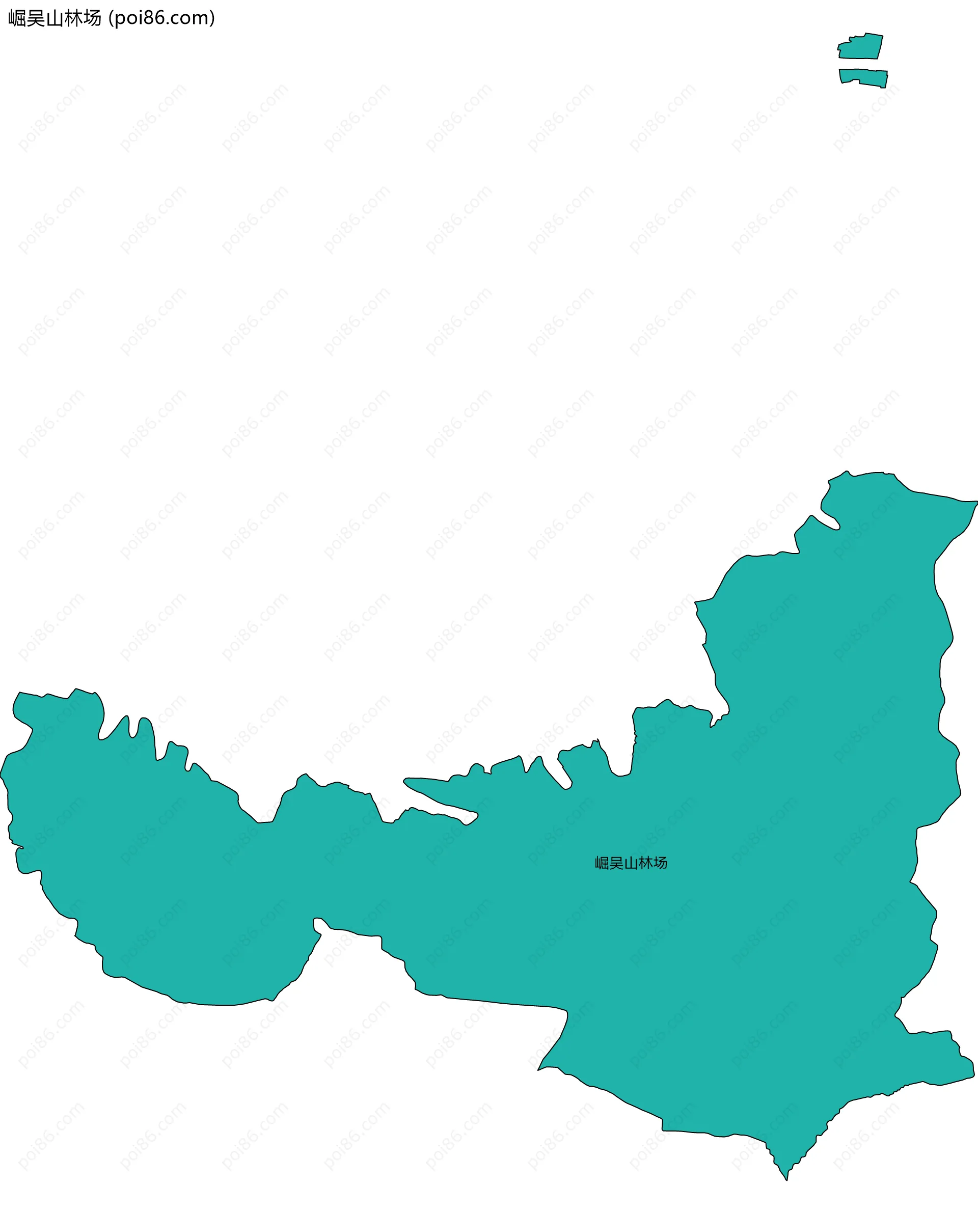 崛吴山林场边界地图