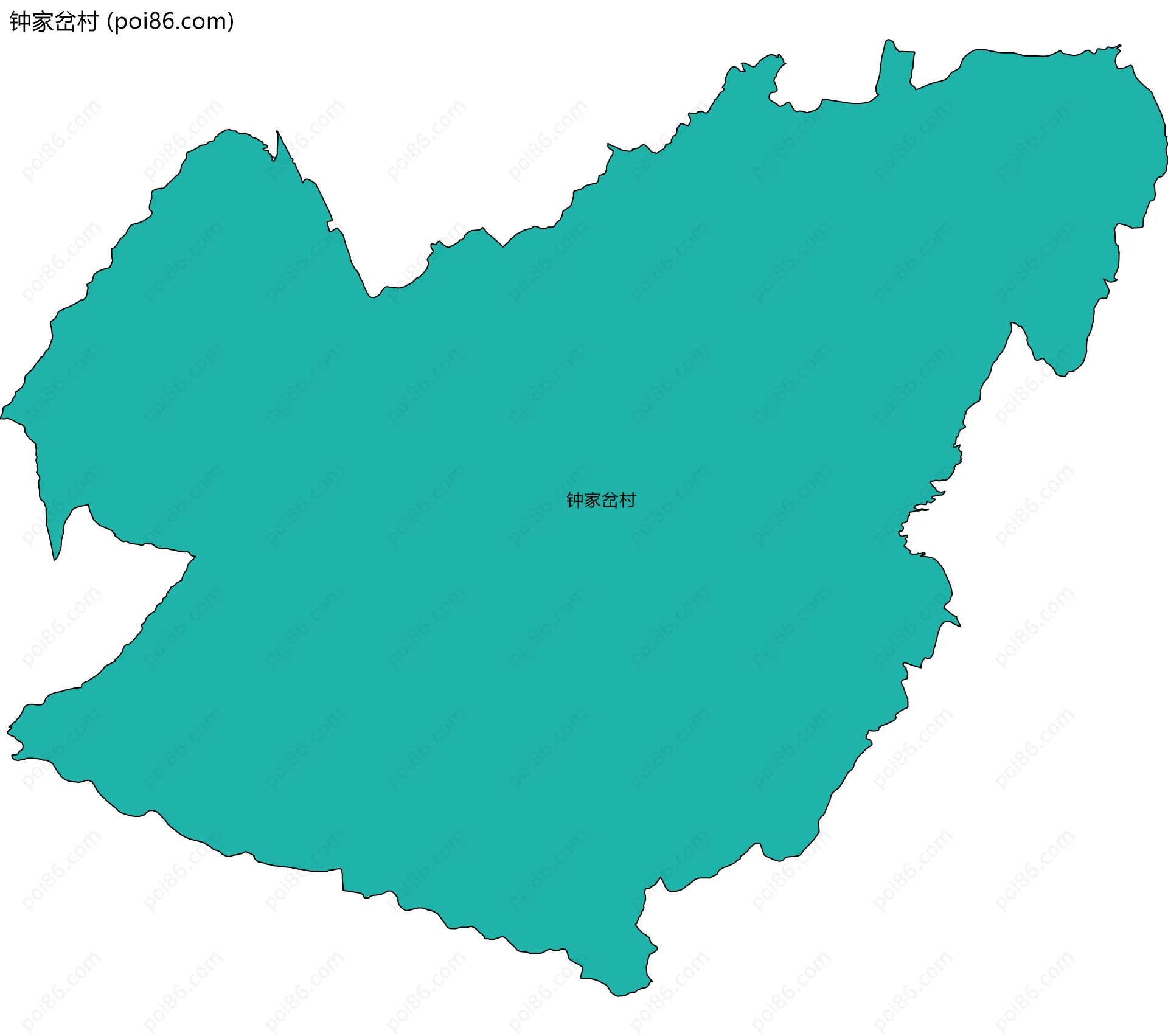 钟家岔村边界地图