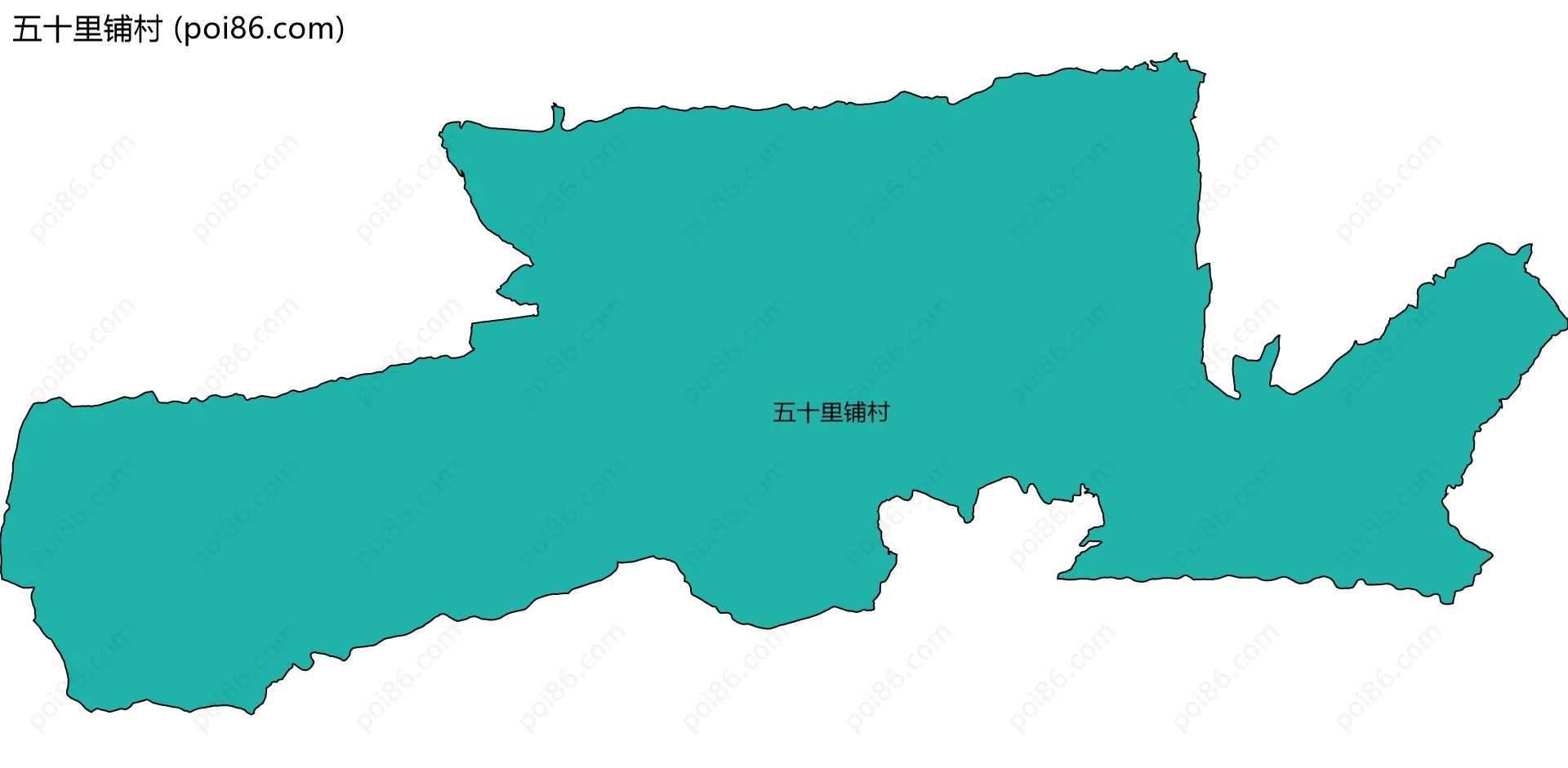 五十里铺村边界地图