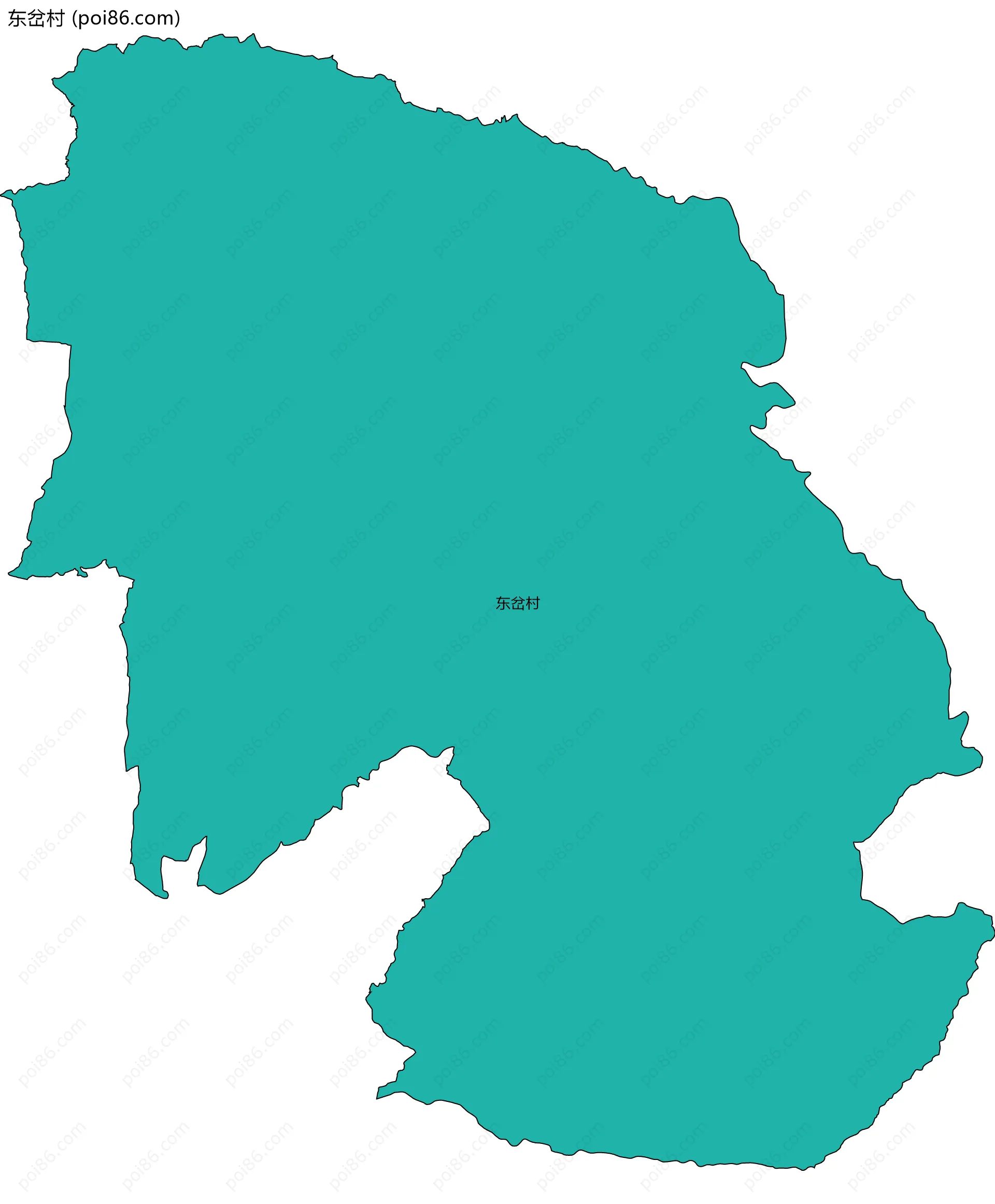 东岔村边界地图