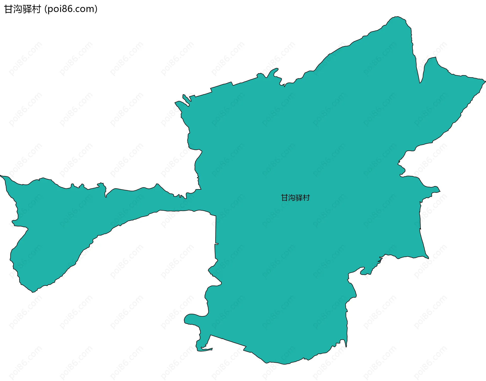 甘沟驿村边界地图