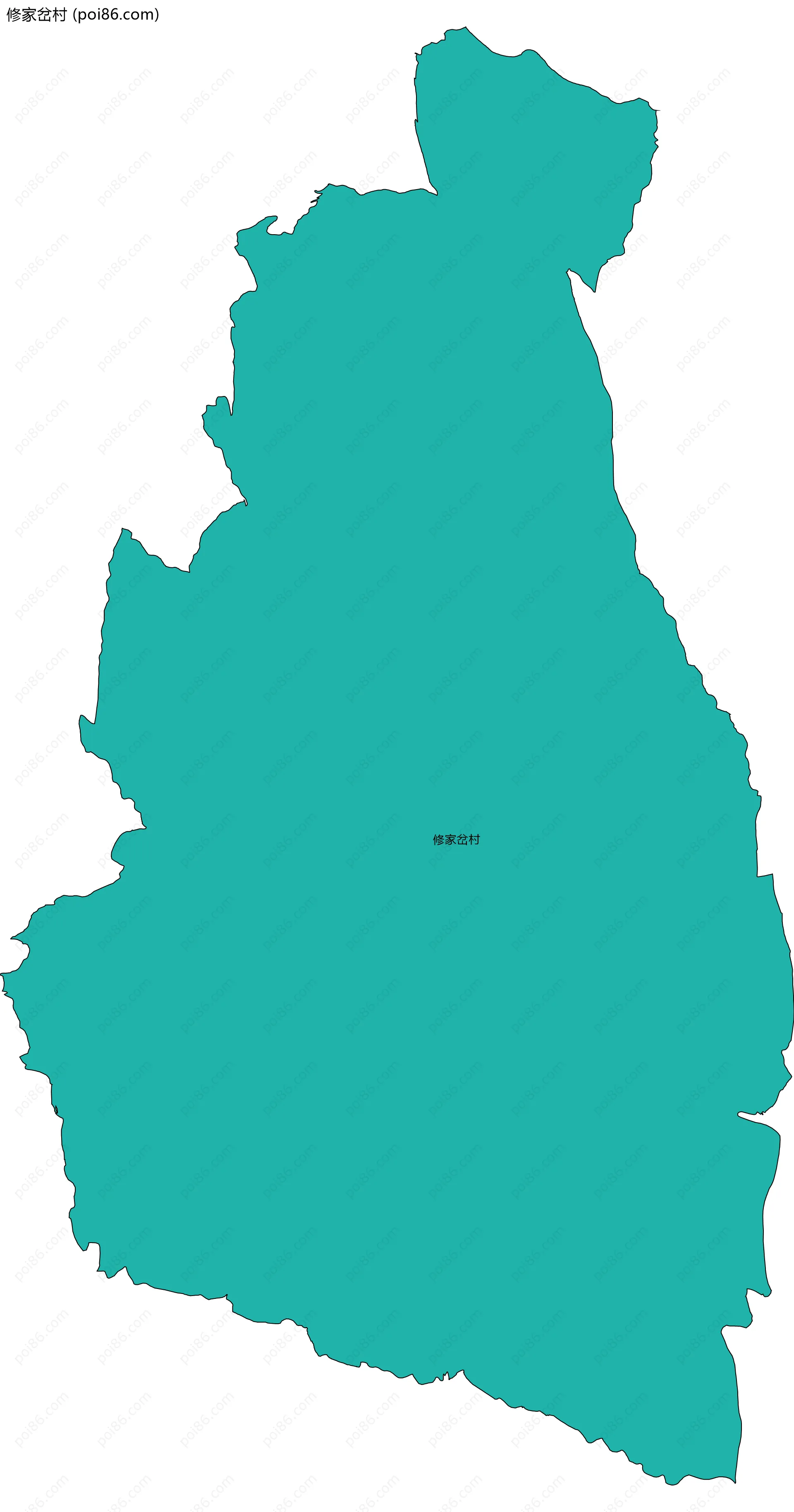 修家岔村边界地图