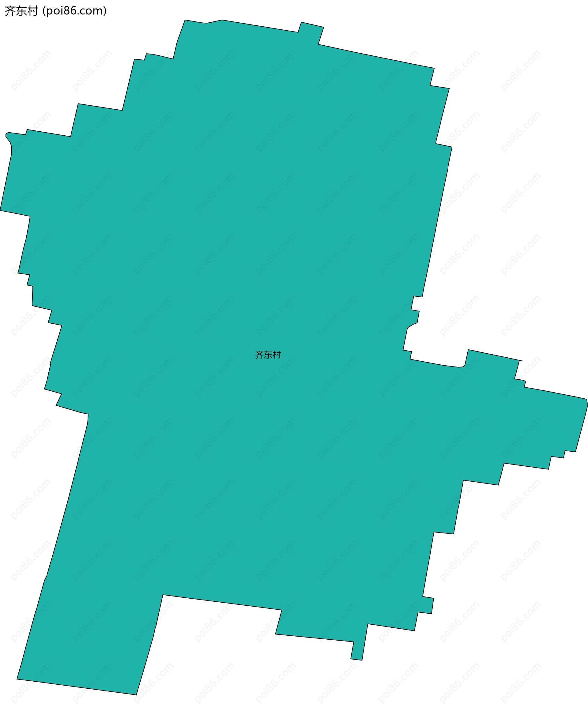 齐东村边界地图