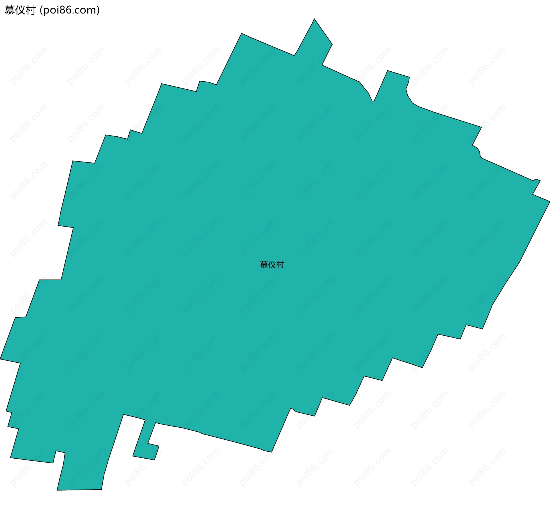 慕仪村边界地图