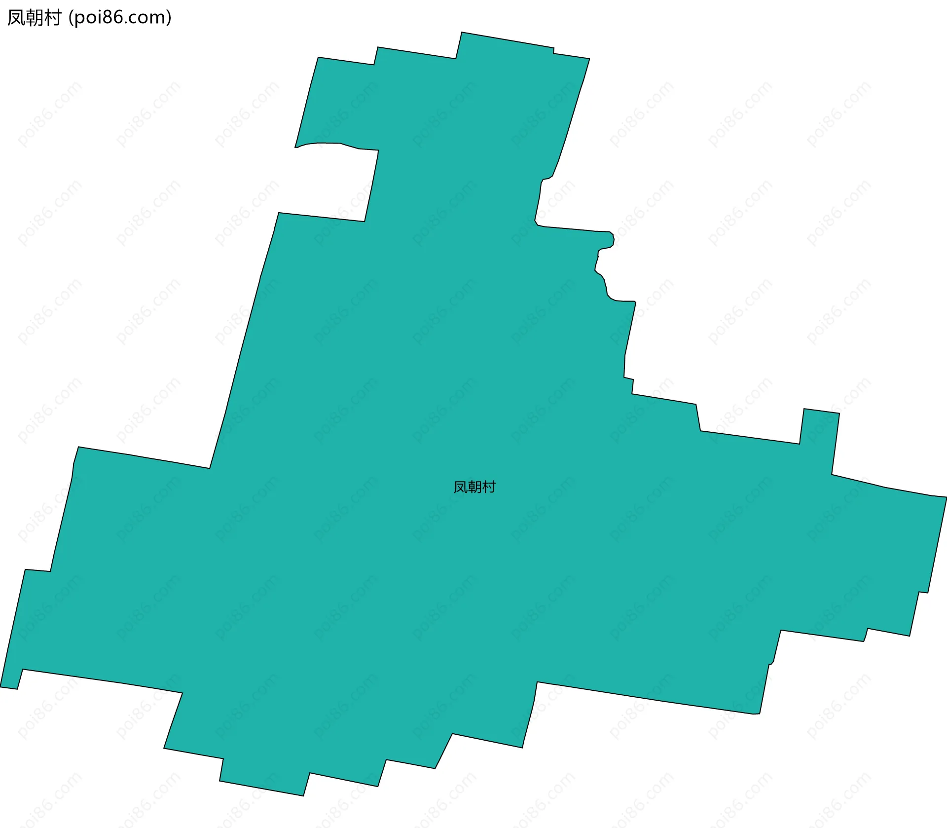 凤朝村边界地图