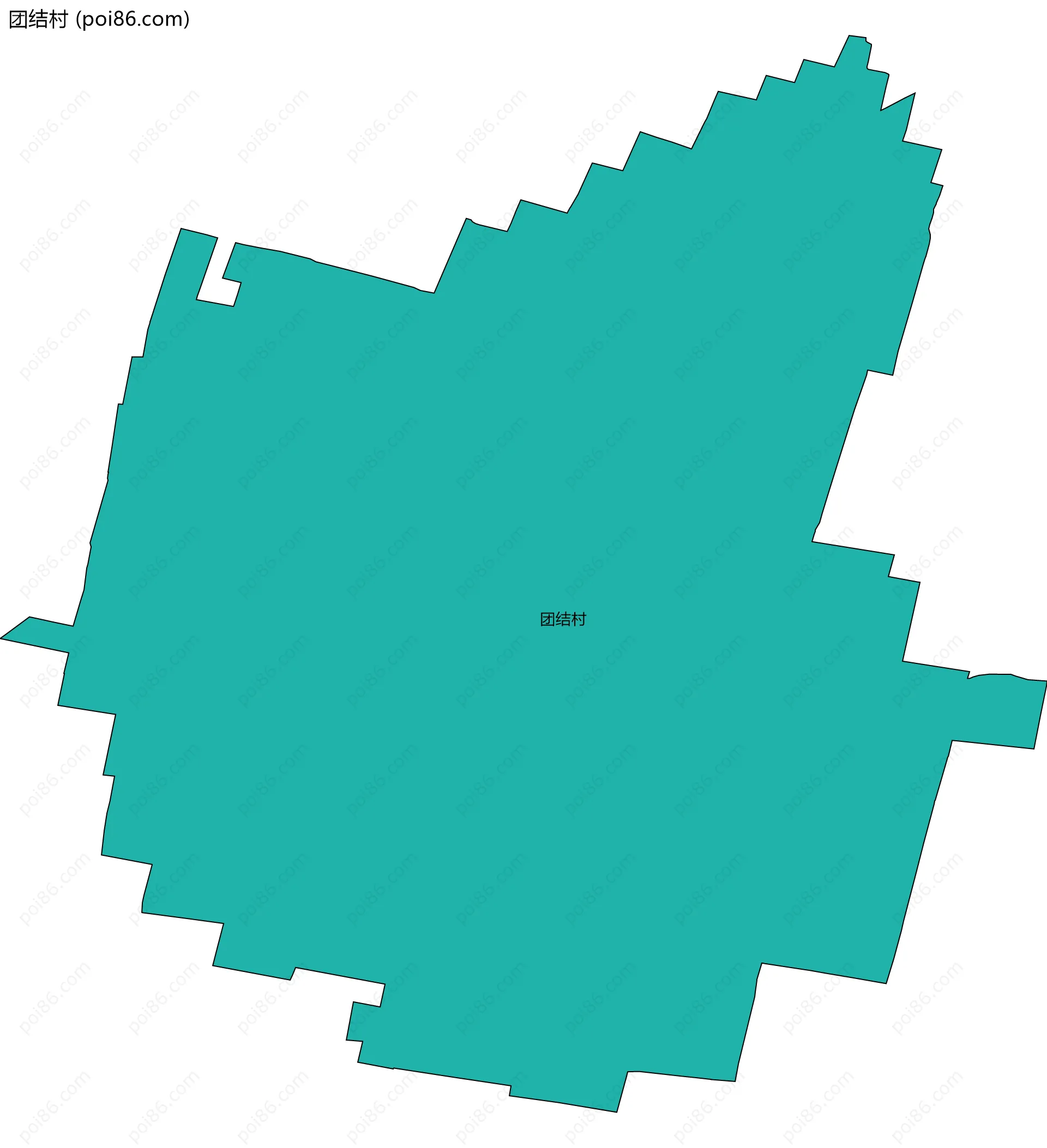 团结村边界地图